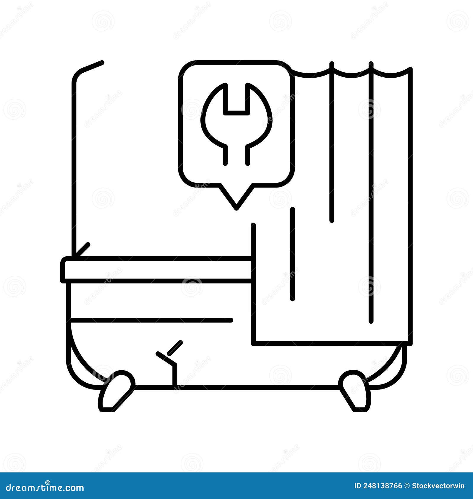 Icône Représentant Une Ligne De Réparation Du Bain Illustration de Vecteur  - Illustration du serrurier, difficulté: 248138766