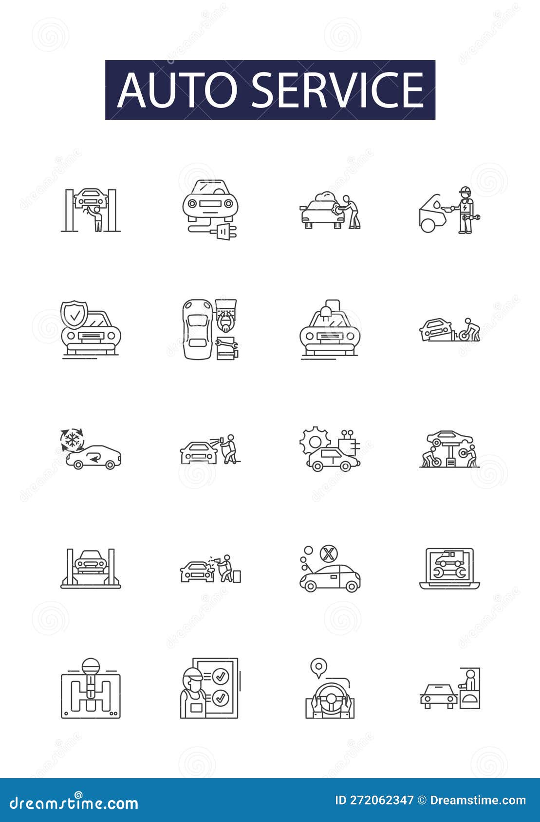 Icônes Et Signes Vectoriels De Ligne De Service Automatique. Réparation Du  Service Tuneuve Maintenance Diagnostics Roue Frein Plan Illustration de  Vecteur - Illustration du frein, fiches: 272062347