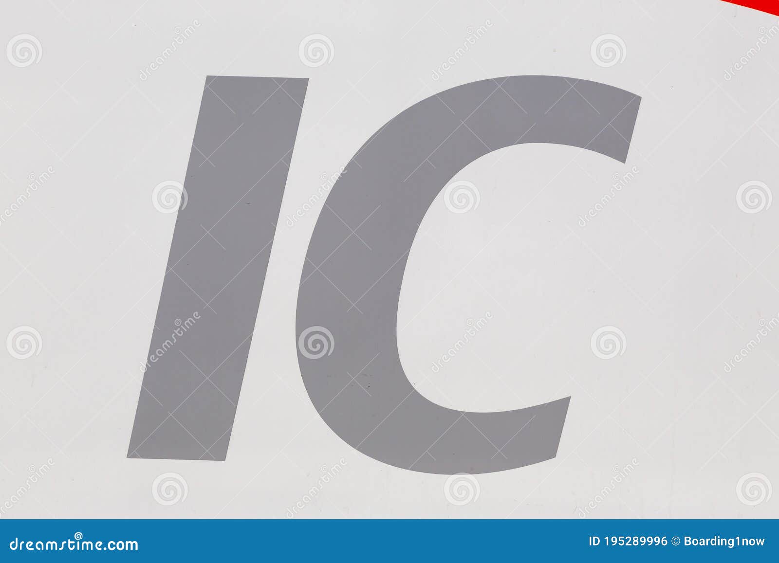 IC Intercity Logo Train at Stuttgart Main Station Railway in Germany