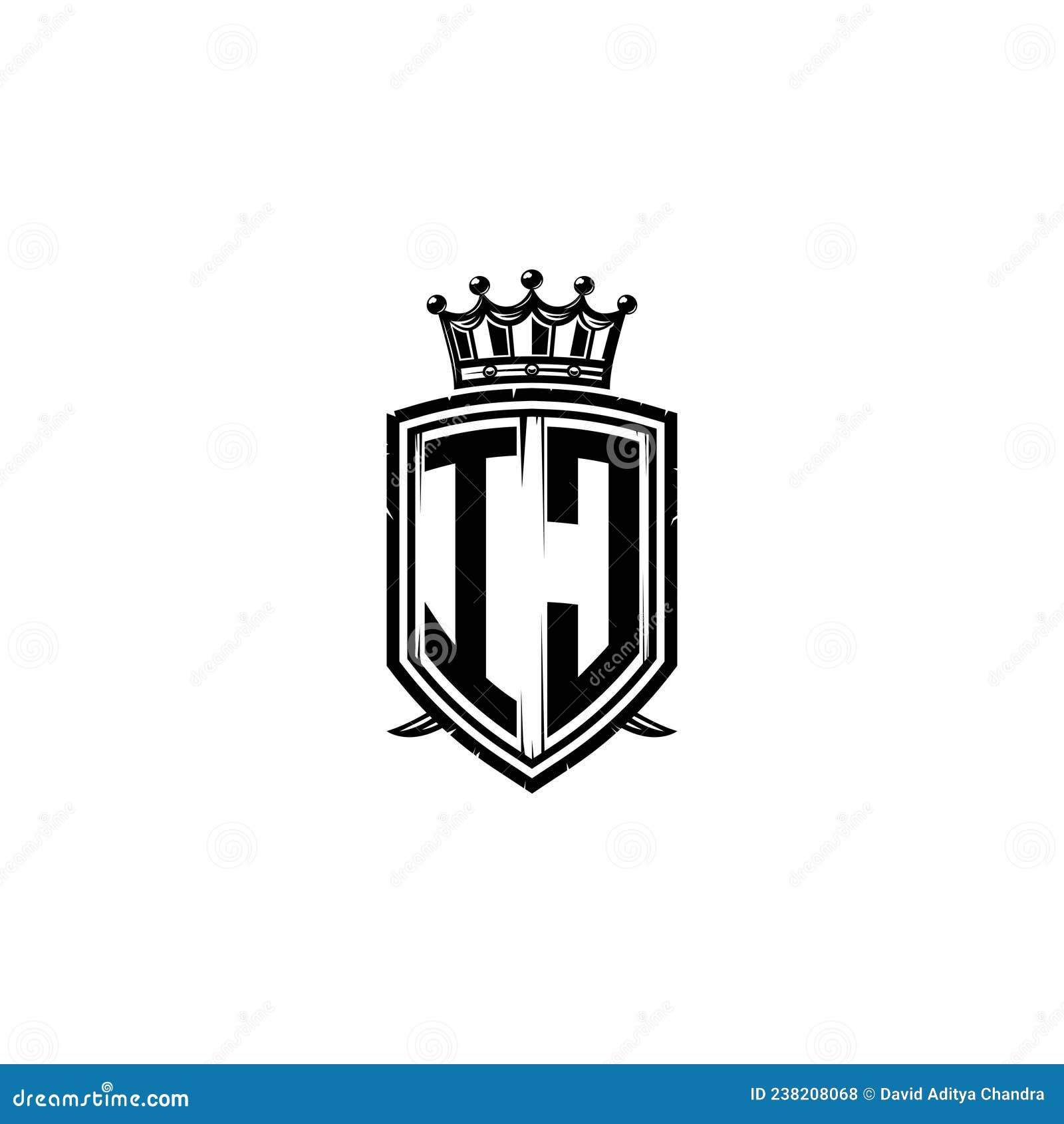 Pm logo monogram isolated with shield and crown Vector Image