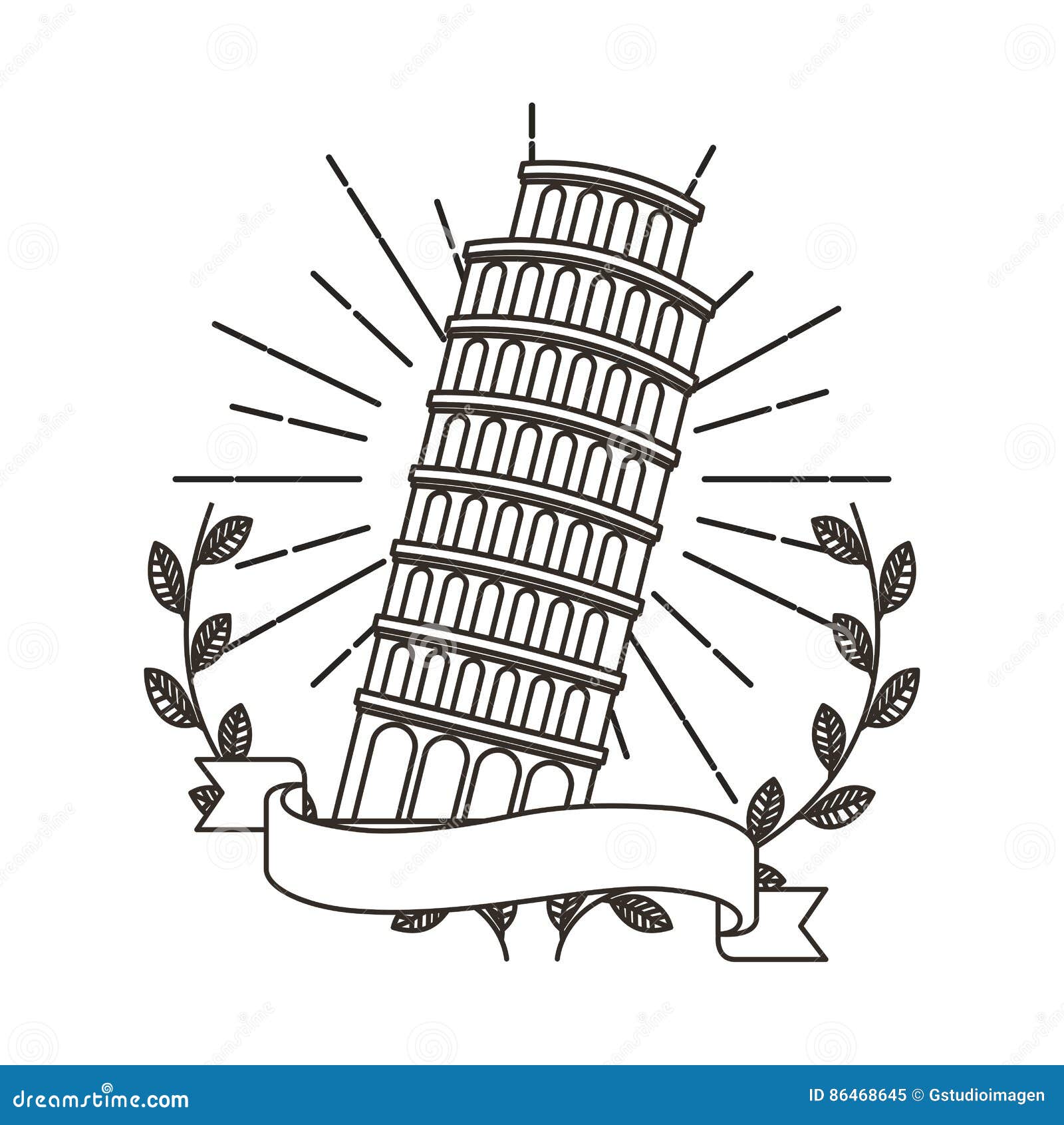 Icone D Isolement Par Tour De Pise Illustration De Vecteur Illustration Du Croquis Silhouette Icone D Isolement Par Tour De Pise Illustration De Vecteur Illustration Du Croquis Silhouette
