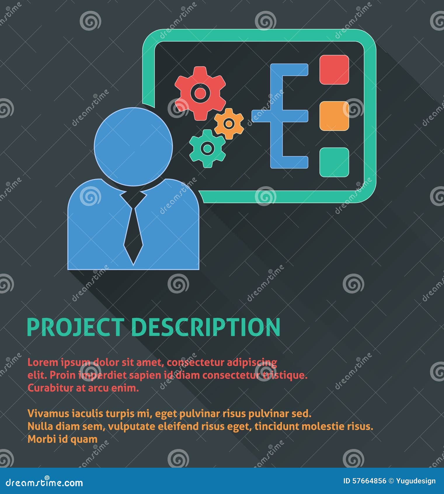 Icône De Gestion Des Projets, Icône De Description Du Projet