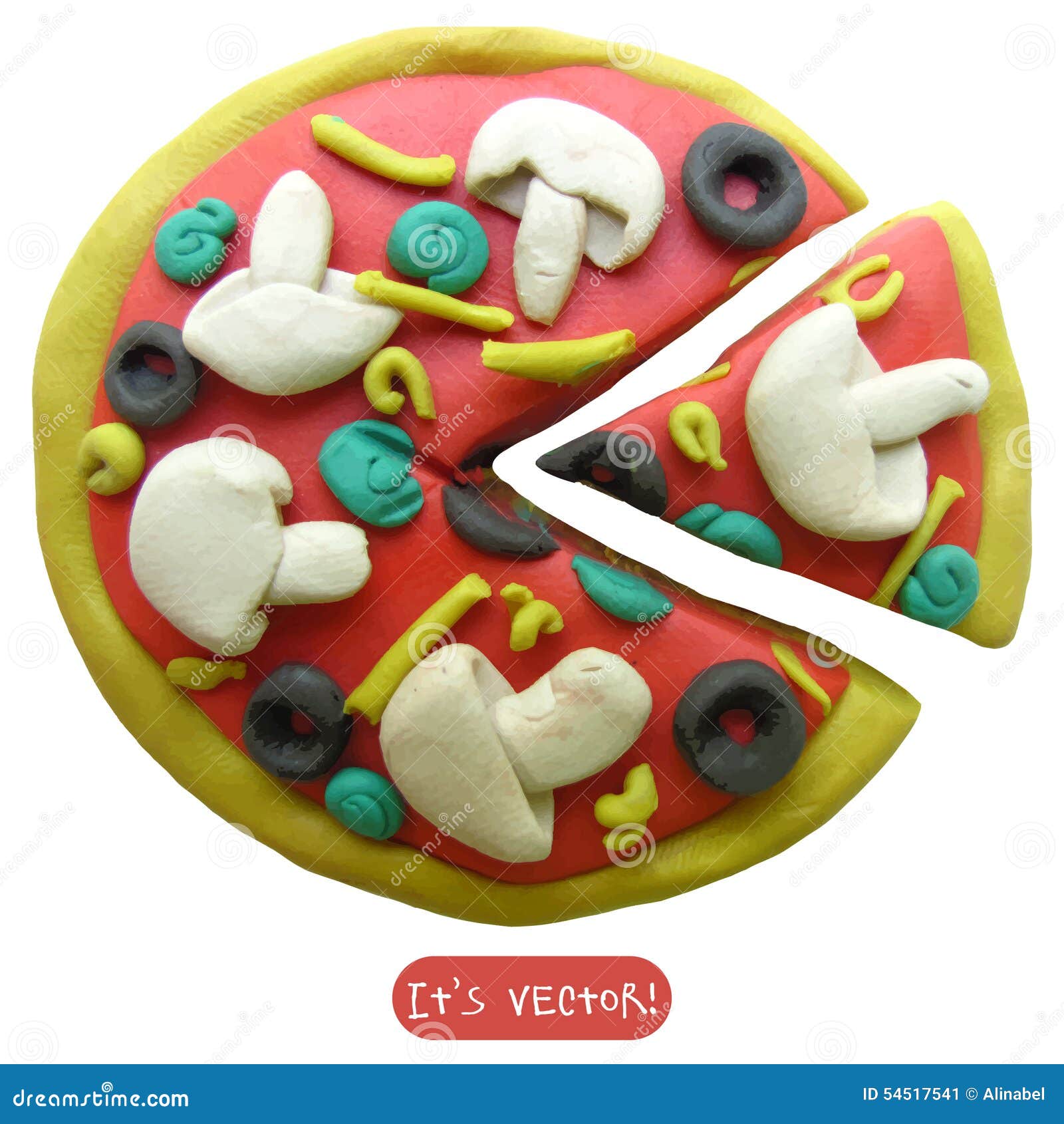 Icône De Pizza De Pâte à Modeler Illustration de Vecteur - Illustration du  enfant, hutte: 54517541