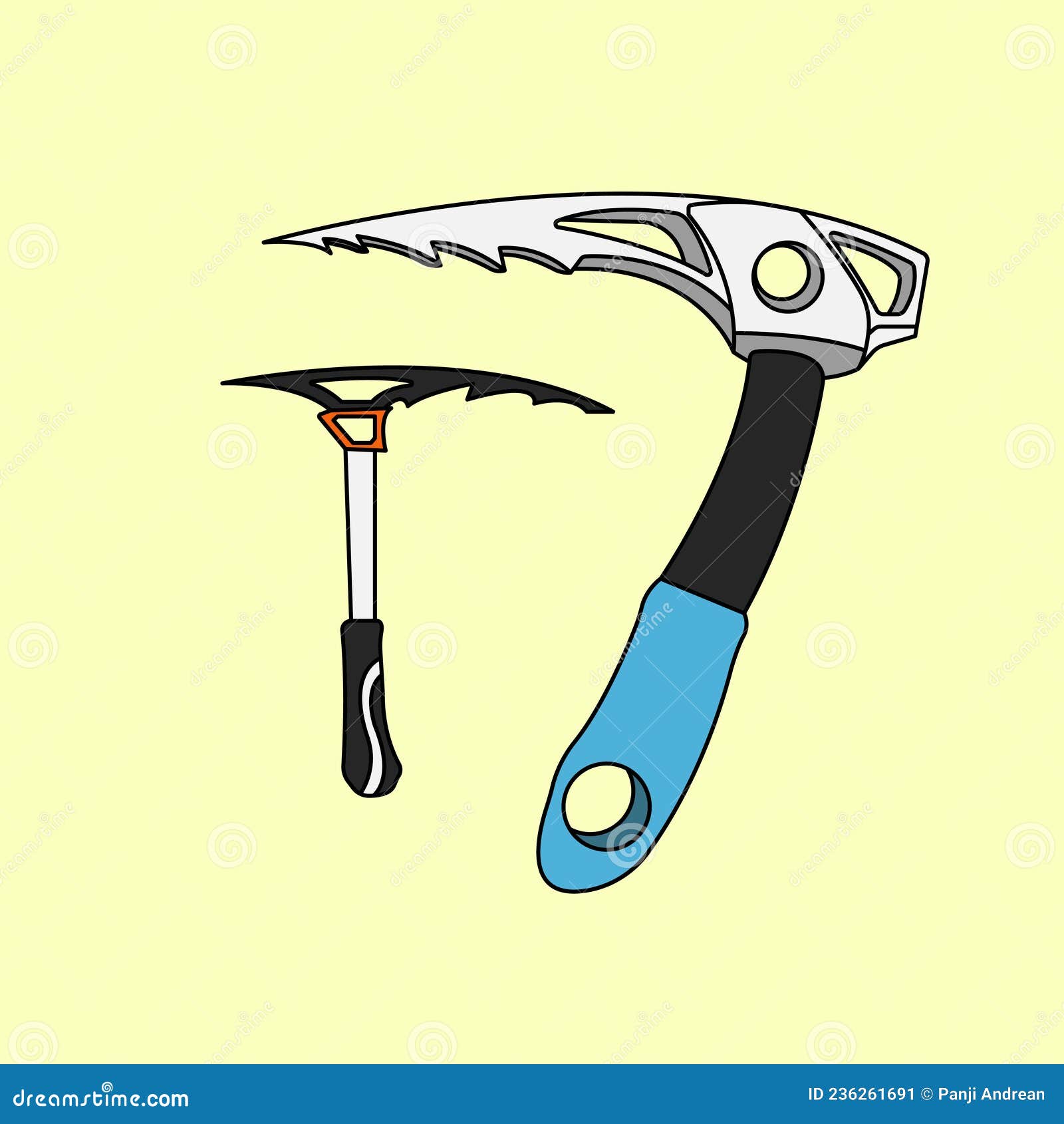 Ice Axe, Climbing Axe,Ice Pick, Axe for Climbing Stock Vector