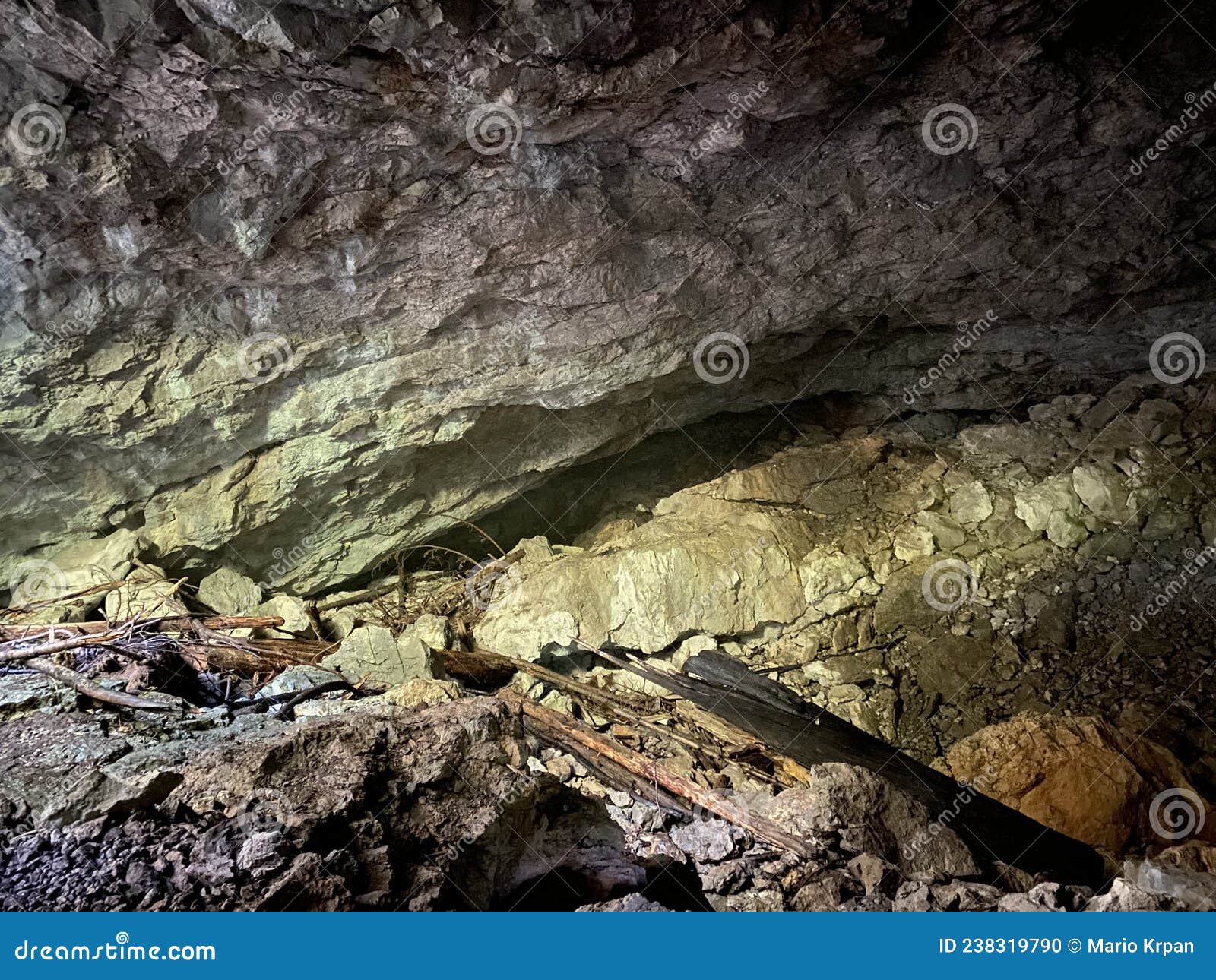 ice cave in the forest park golubinjak, sleme - gorski kotar, croatia / ledena spilja u park ÃÂ¡umi golubinjak, sleme