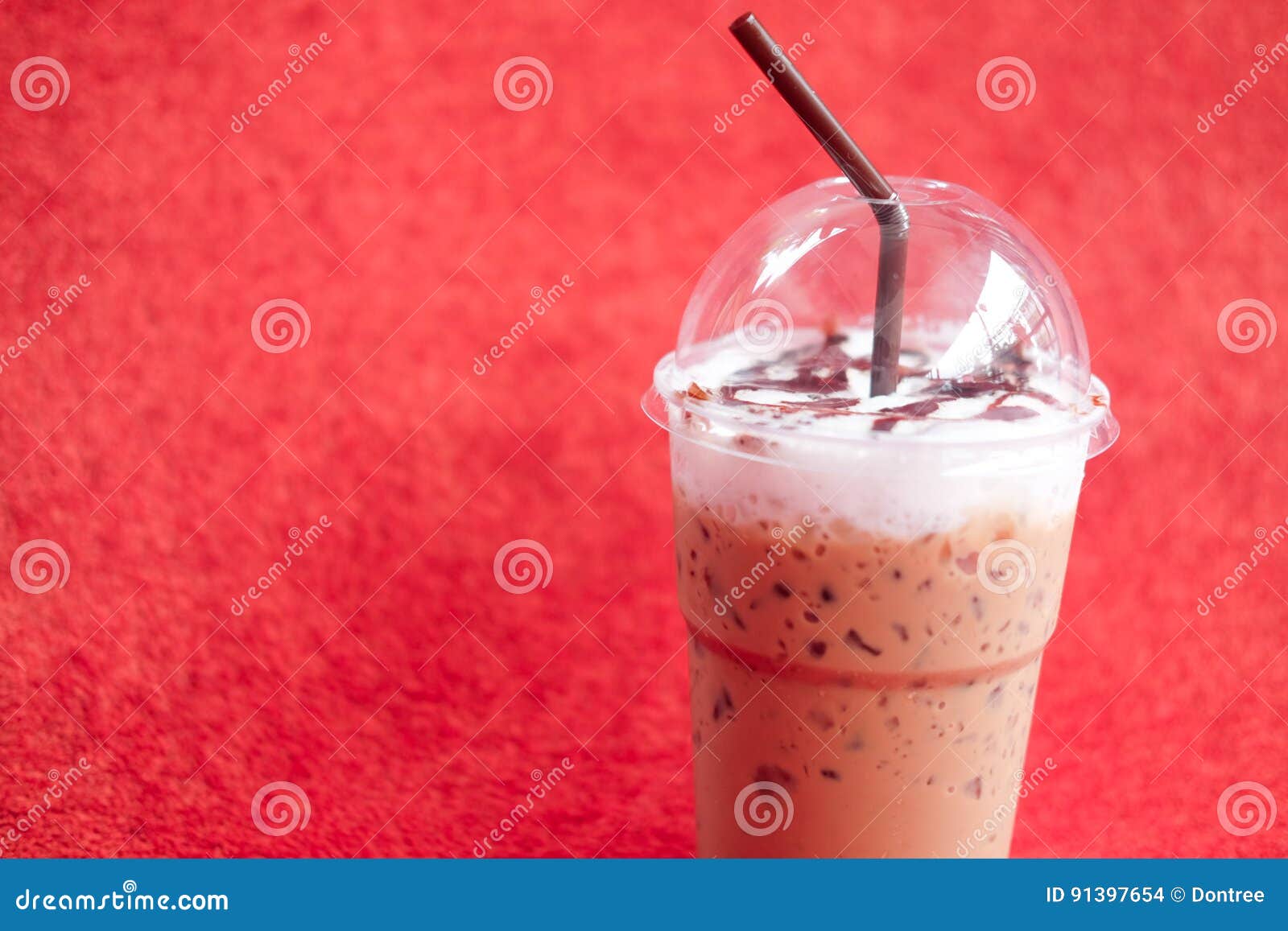 Ice Chocolate with Milk Froth Stock Photo Image of brown, beverage