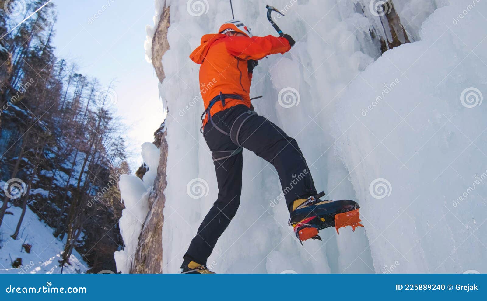 Ice Climbing Frontpointing Technique Stock Photo Image of climbing