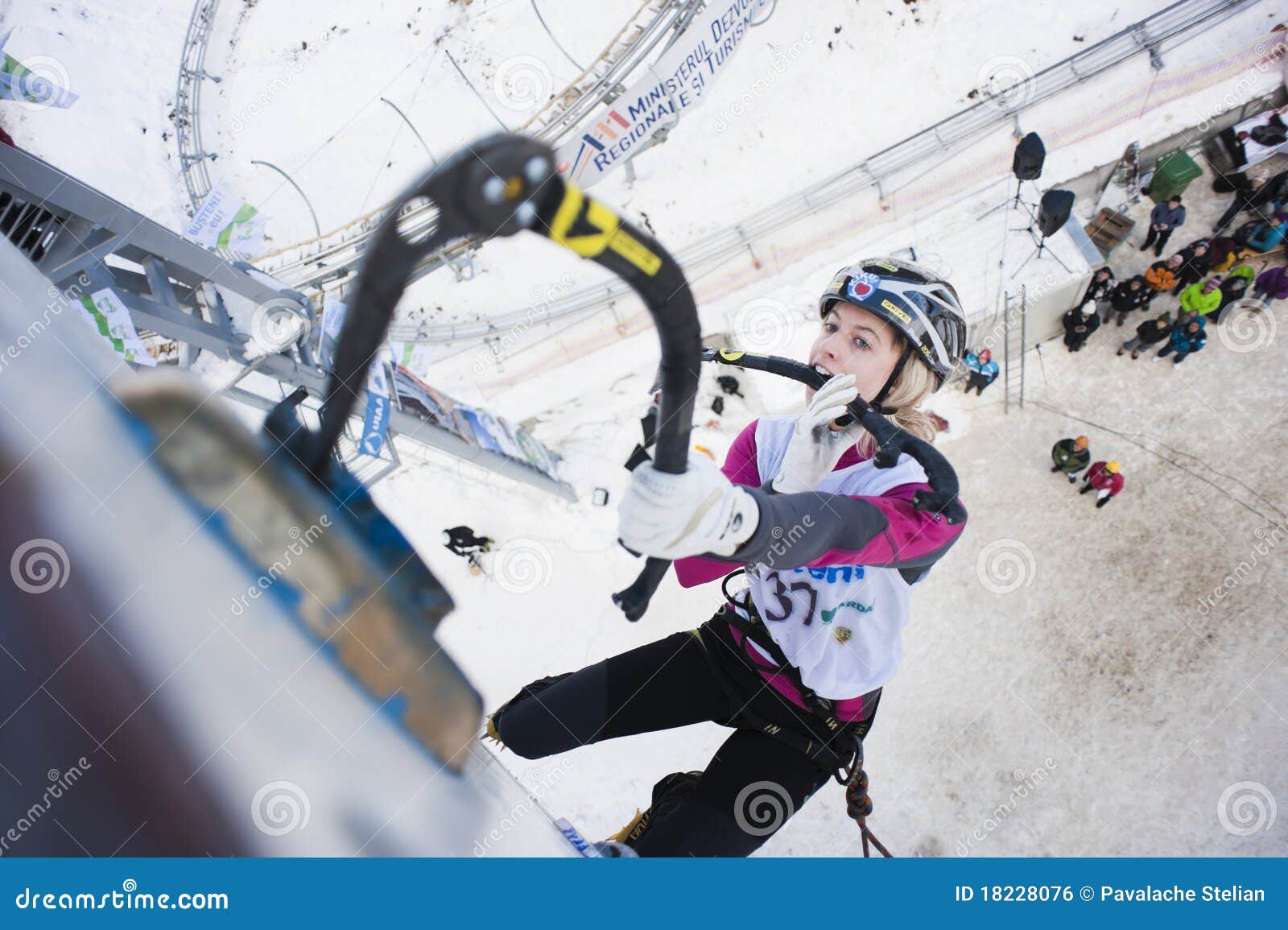 Ice Climbing World Championship 2011 Editorial Photo Image of bucegi