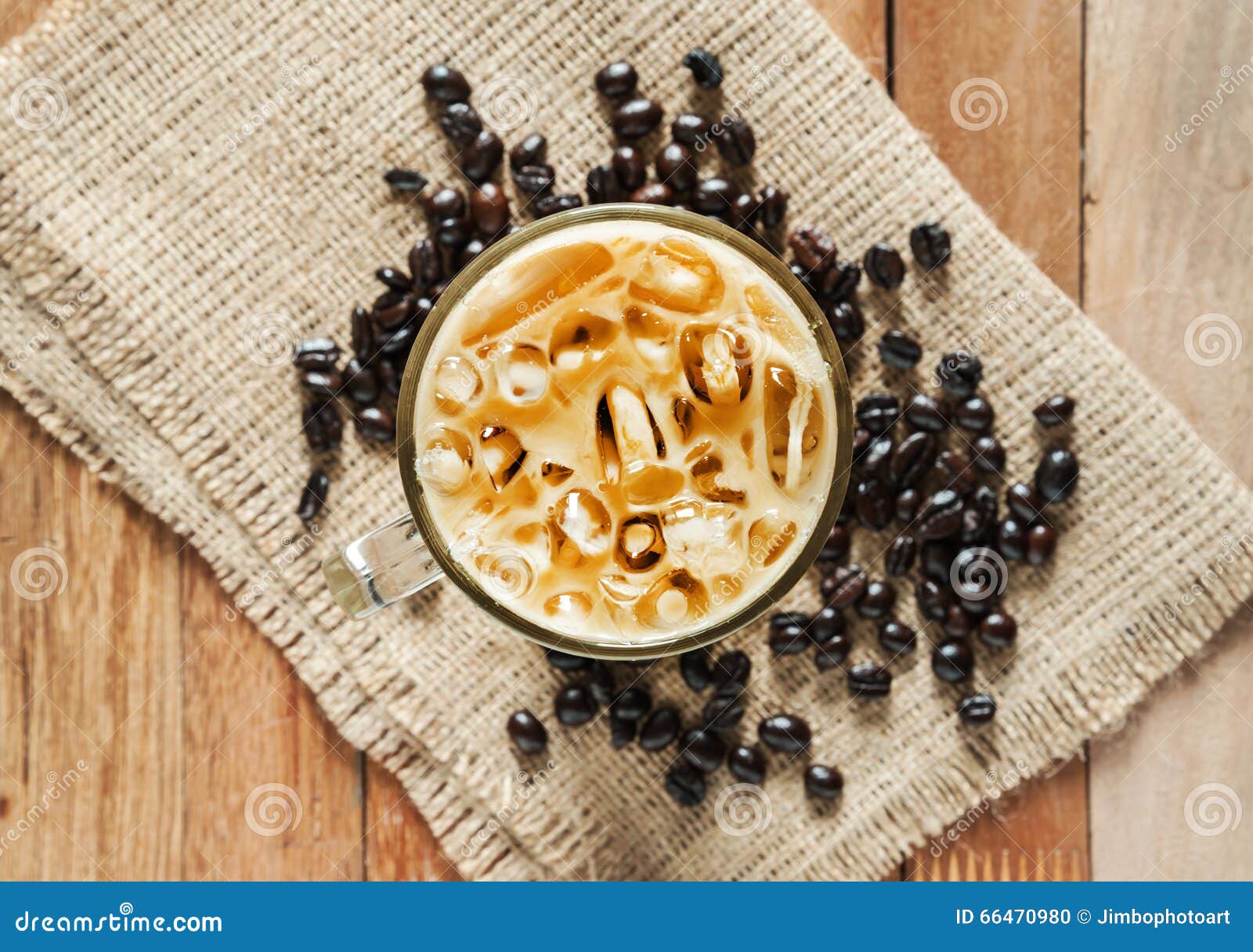 Ice Coffee With Coffee Bean Stock Photo - Image of bean, oriental: 66470980