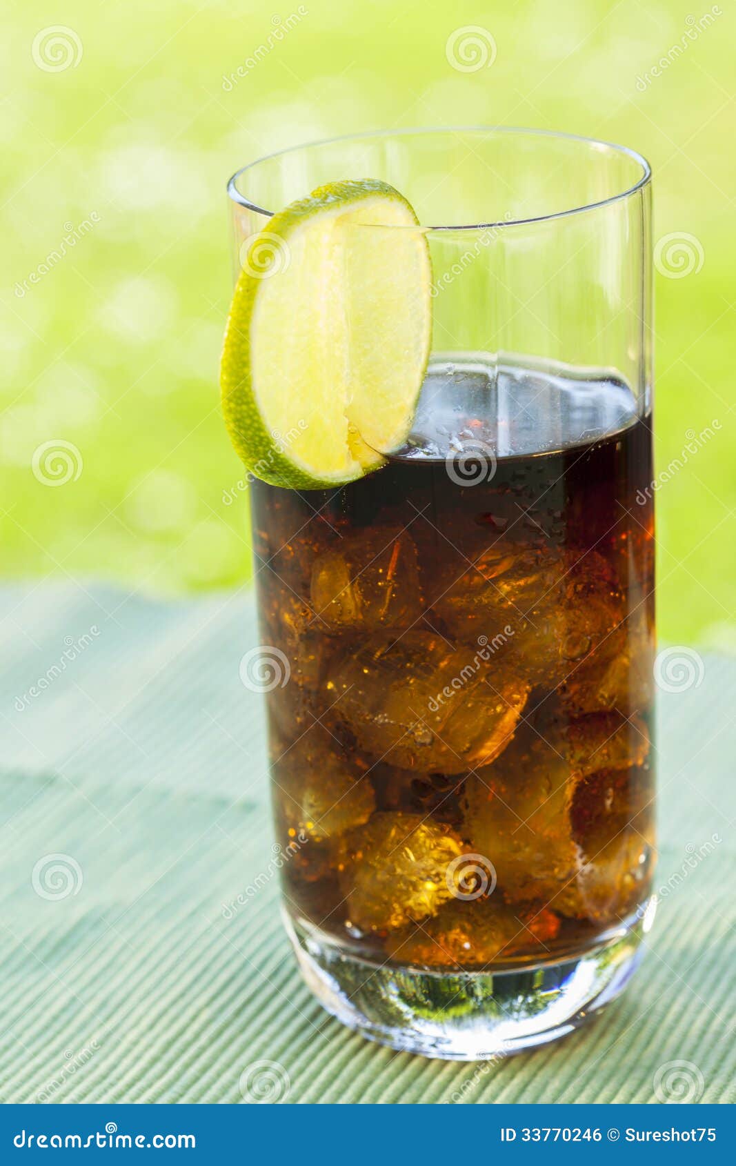 Ice Cold Summer Drinks in Sunlight Garden Stock Photo Image of green