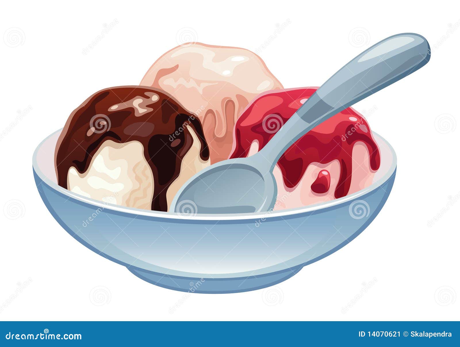Ice cream stock vector. Illustration of syrup, cocoa 14070621