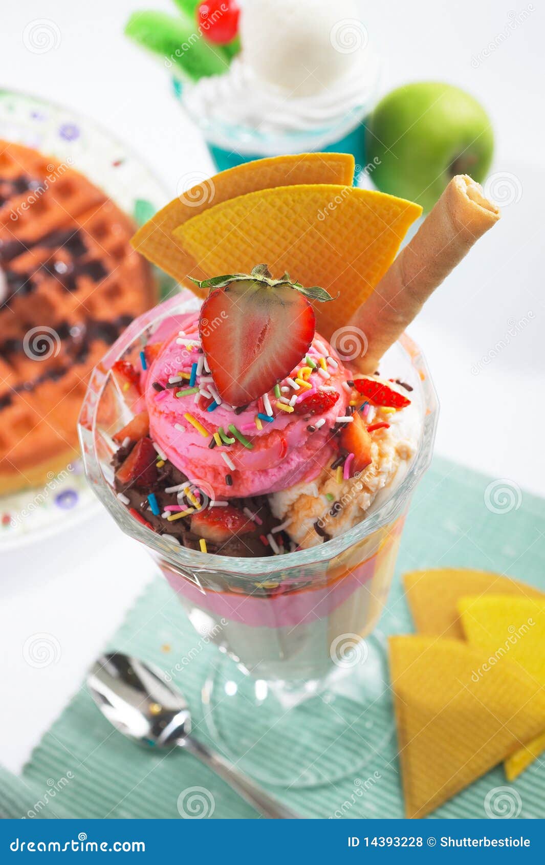 Ice Cream stock photo. Image of happiness, food, fattening 14393228