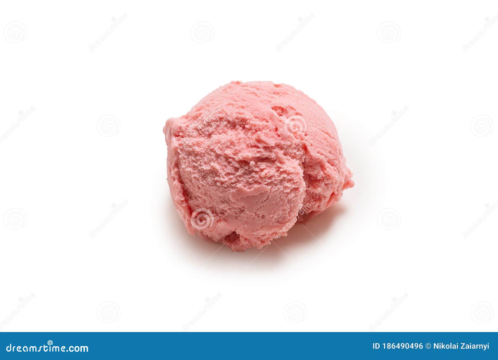 Icecream Ball Isolated on White Stock Photo Image of cream, closeup