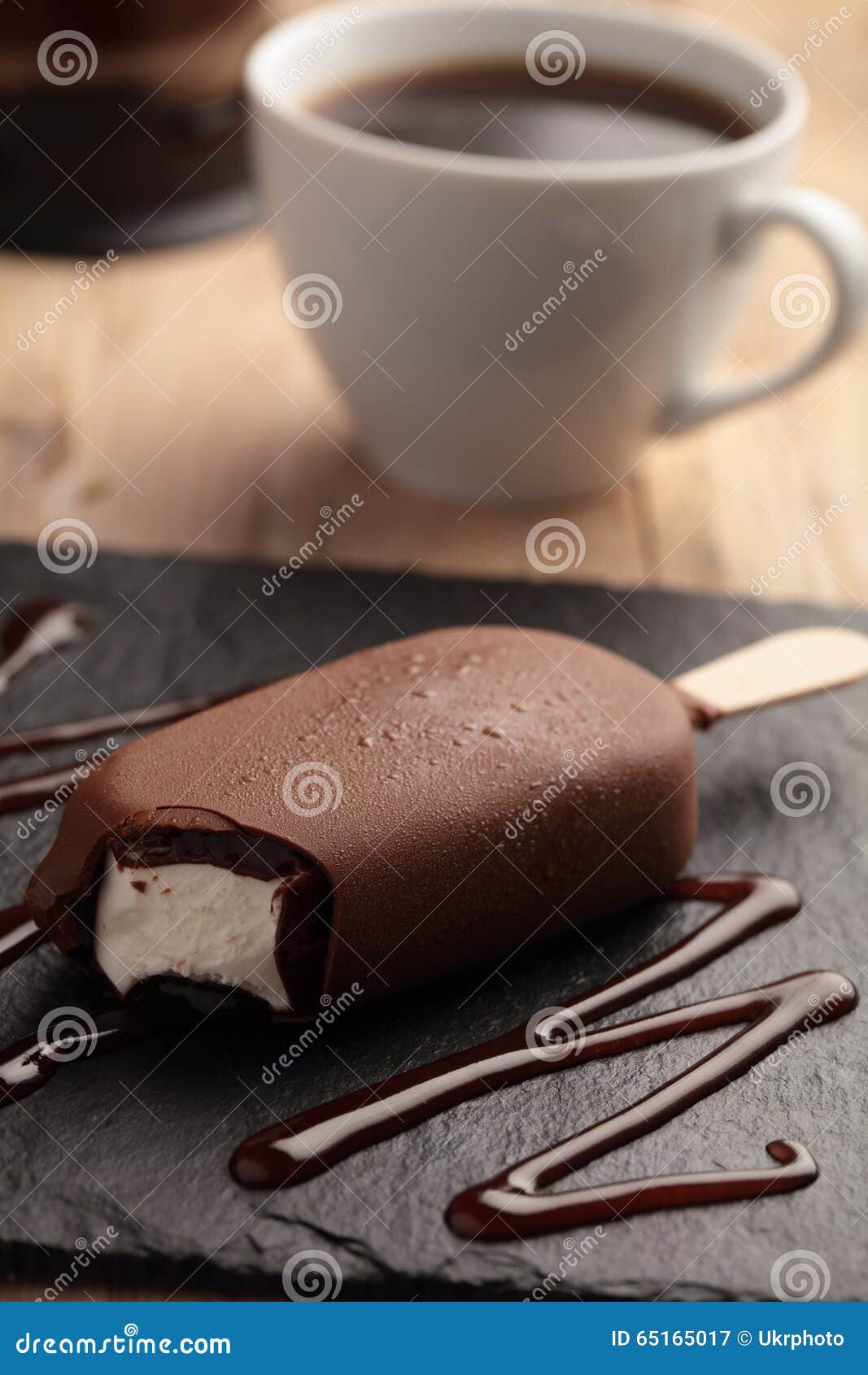 Ice cream bar and coffee stock image. Image of white 65165017