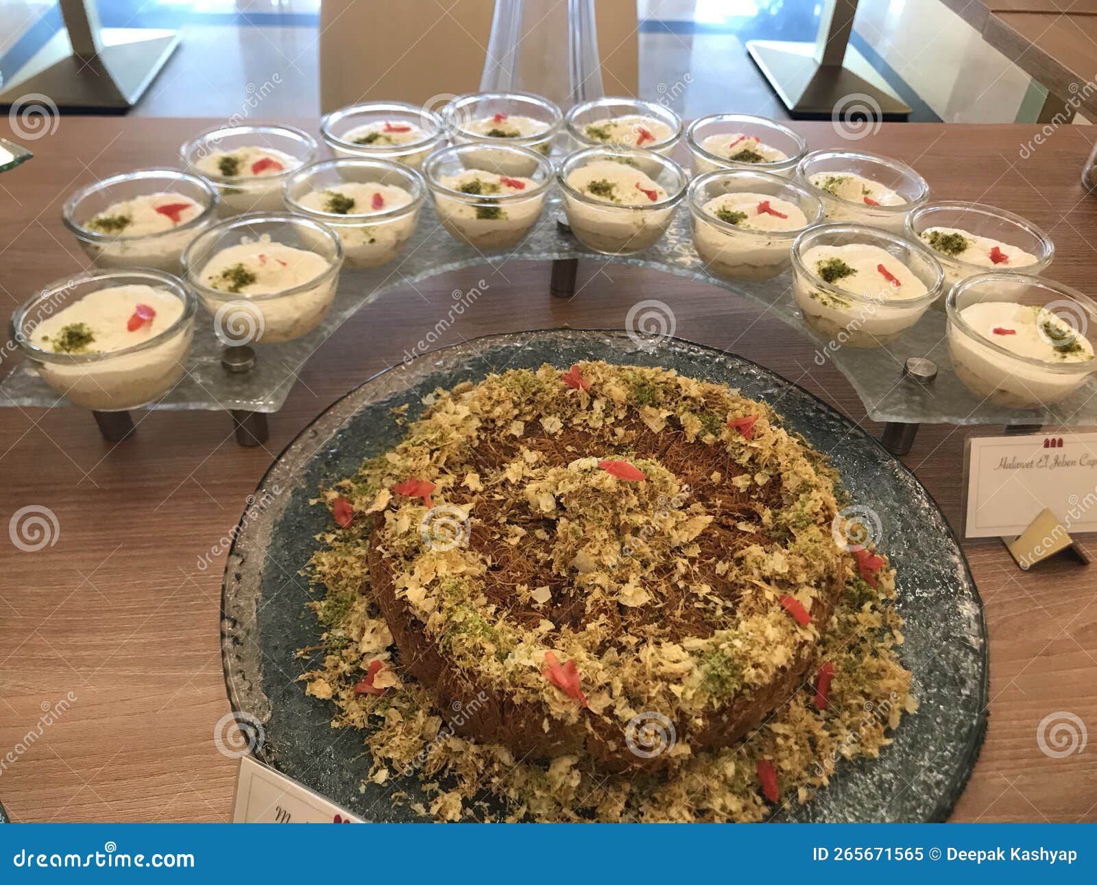 Ice Cream Bowls with Cake on the Table Stock Image Image of dish
