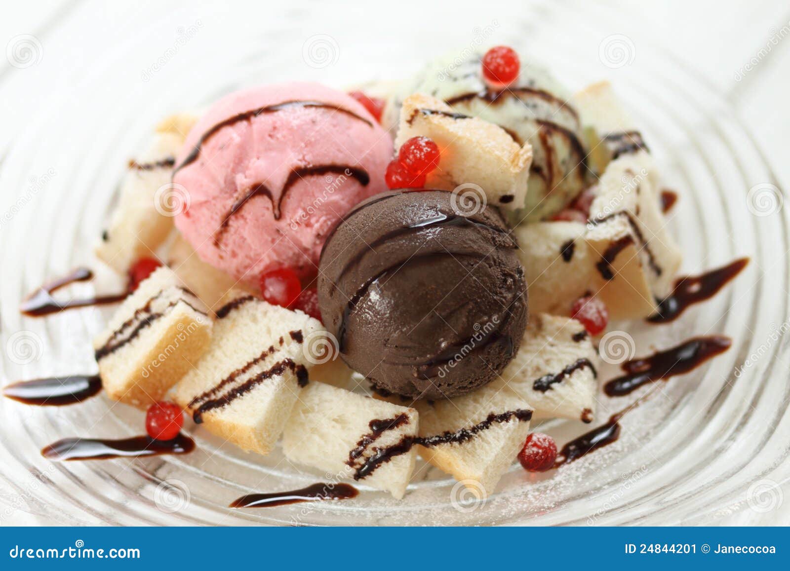 Ice cream and bread stock image. Image of sweet, healthy 24844201
