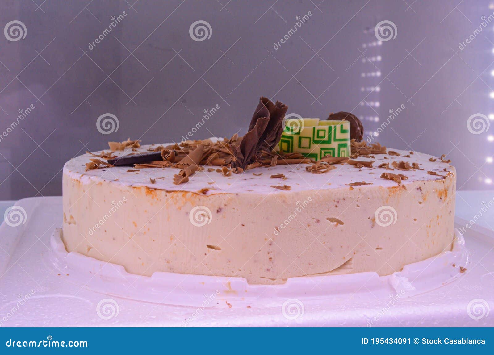 Ice Cream Cake with Chocolate and Vanilla Stock Image Image of