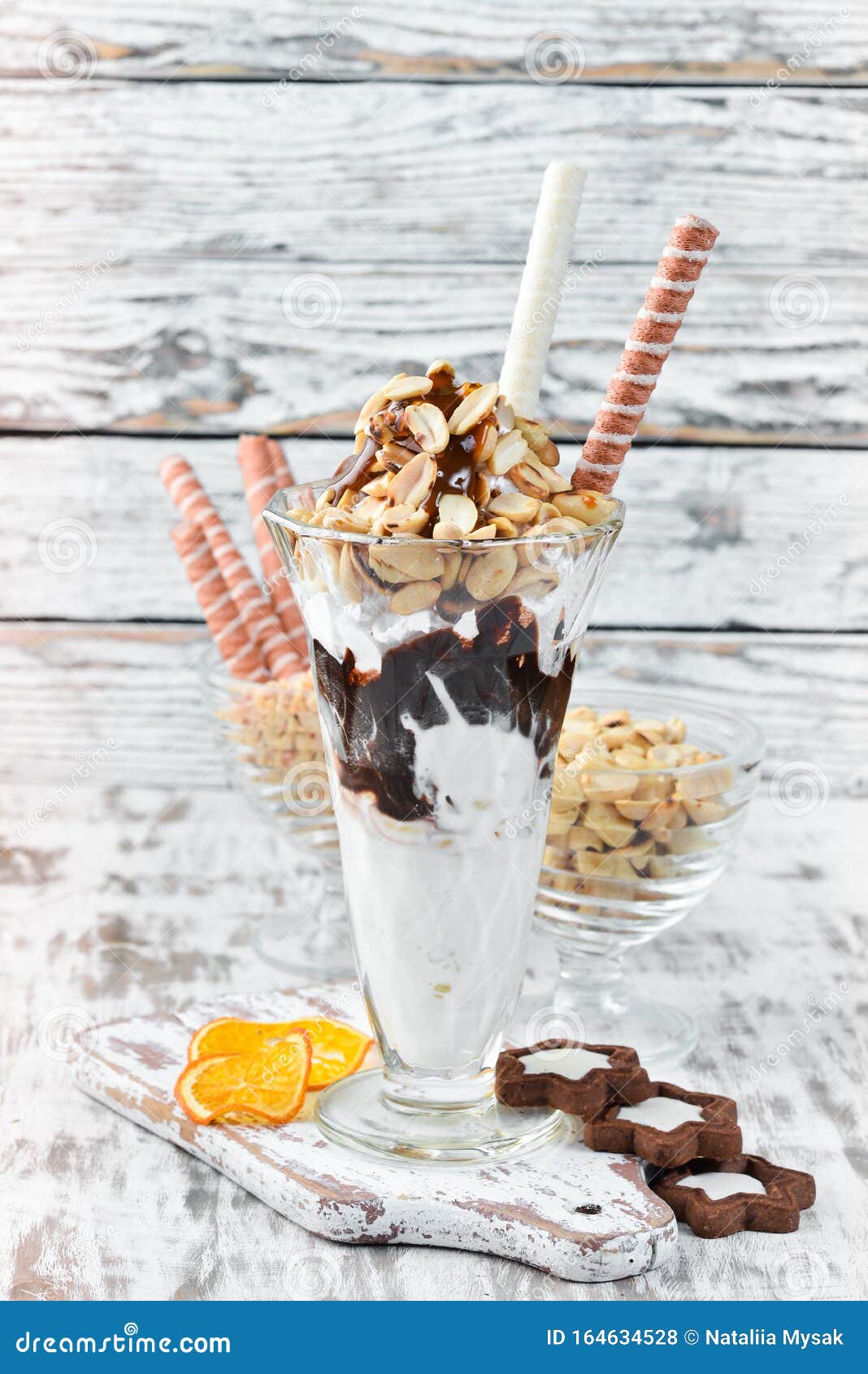 Ice Cream with Coffee and Chocolate. Dessert Stock Photo Image of