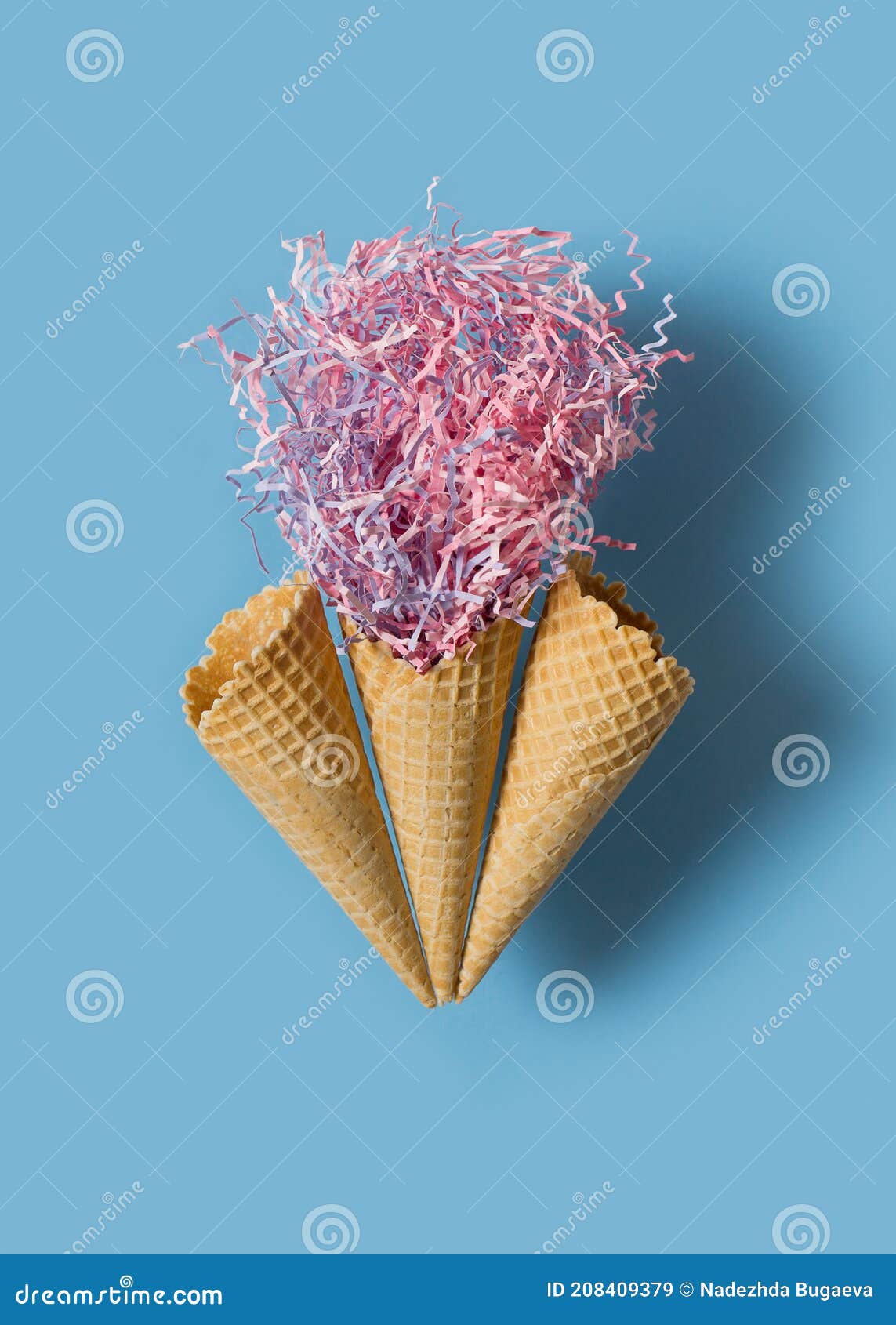 Ice Cream Cone with Colors Paper Packaging Material Stock Image Image