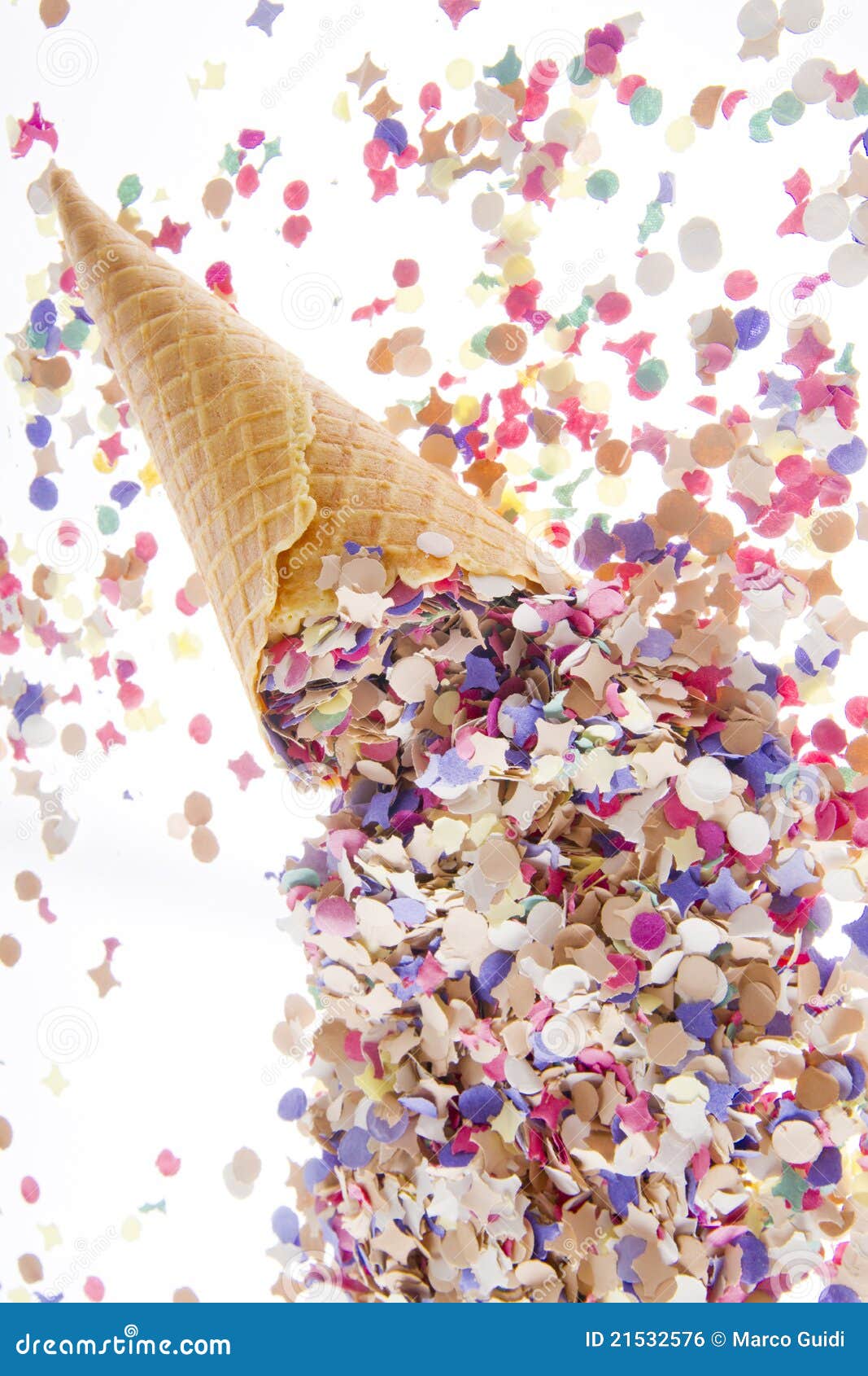 Ice Cream Cone with Confetti Stock Photo Image of carnival, cream
