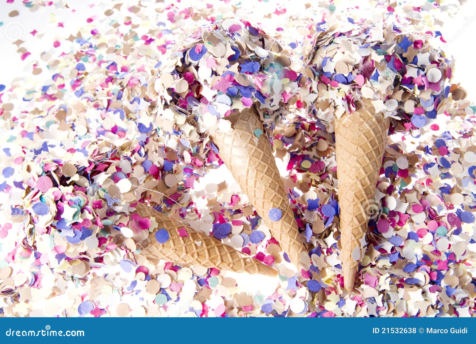 Ice Cream Cone with Confetti Stock Photo Image of entertainment, cone