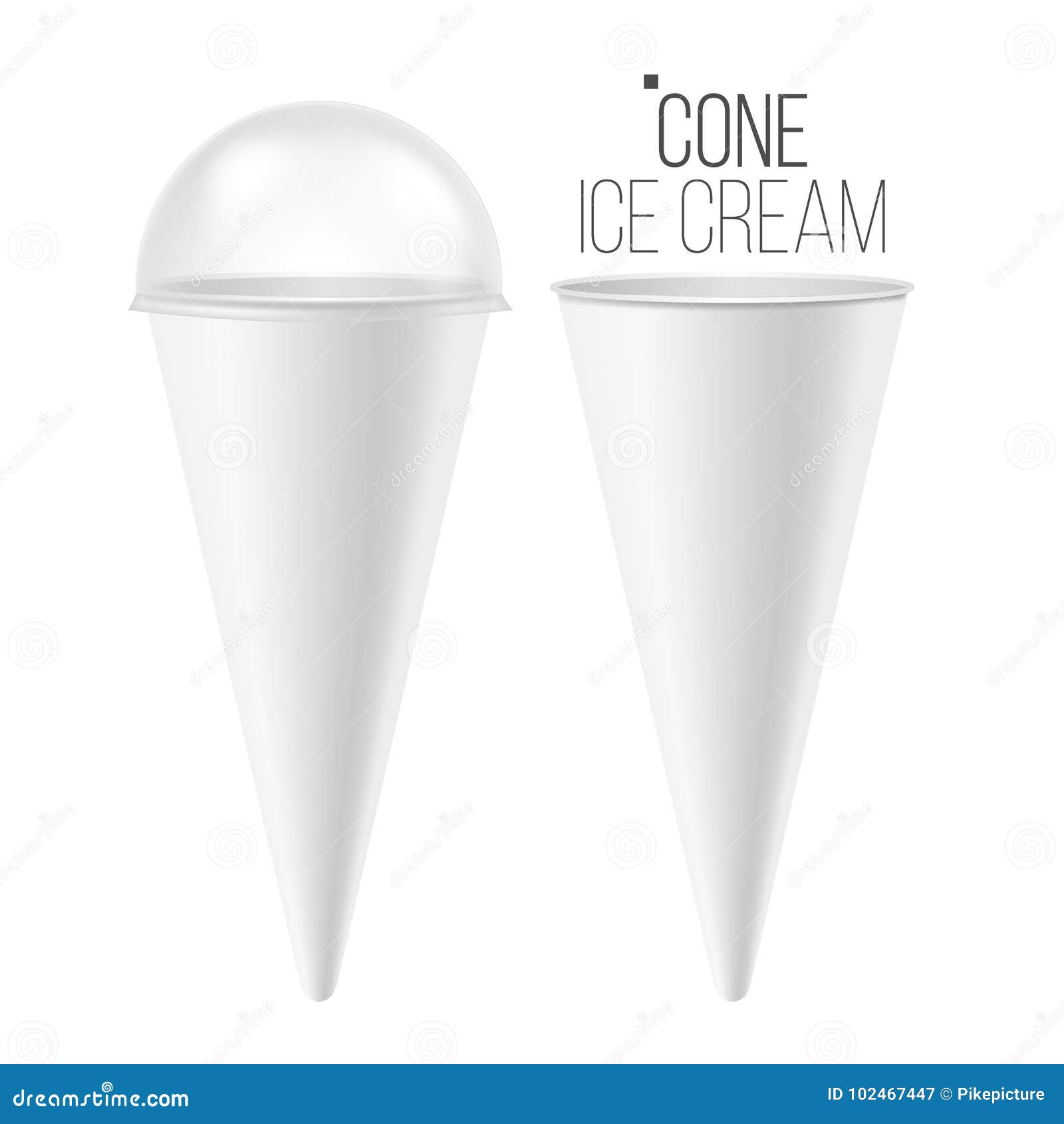 Download Ice Cream Cone Mock Up Vector 3d Realistic Blank Clean Packaging Stock Vector Illustration Of Closeup Ingredient 102467447