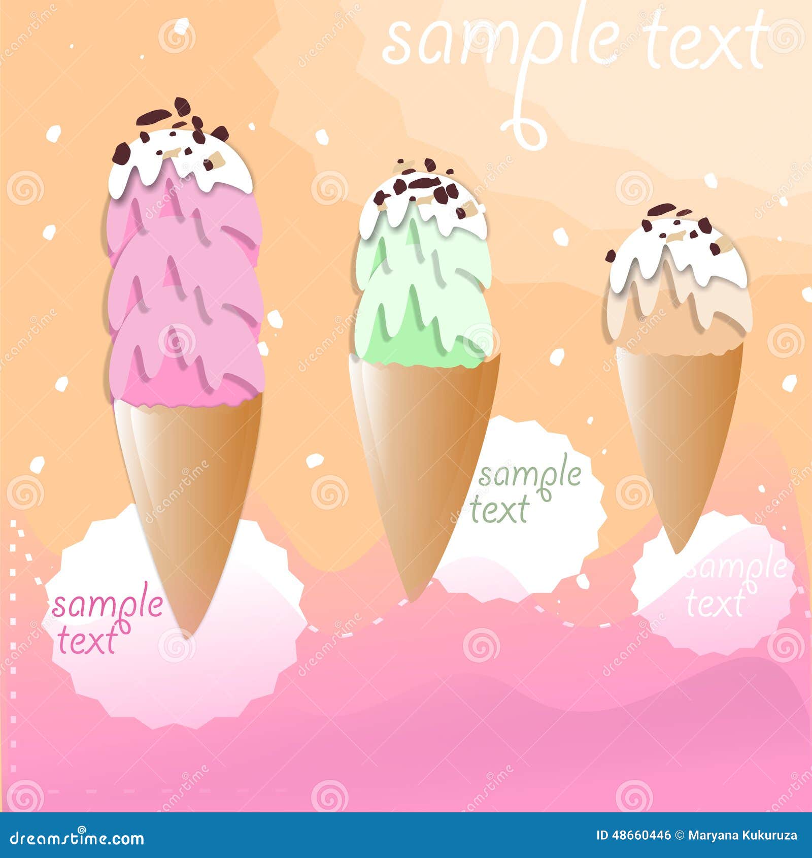 Ice cream stock illustration. Illustration of confectionery 48660446