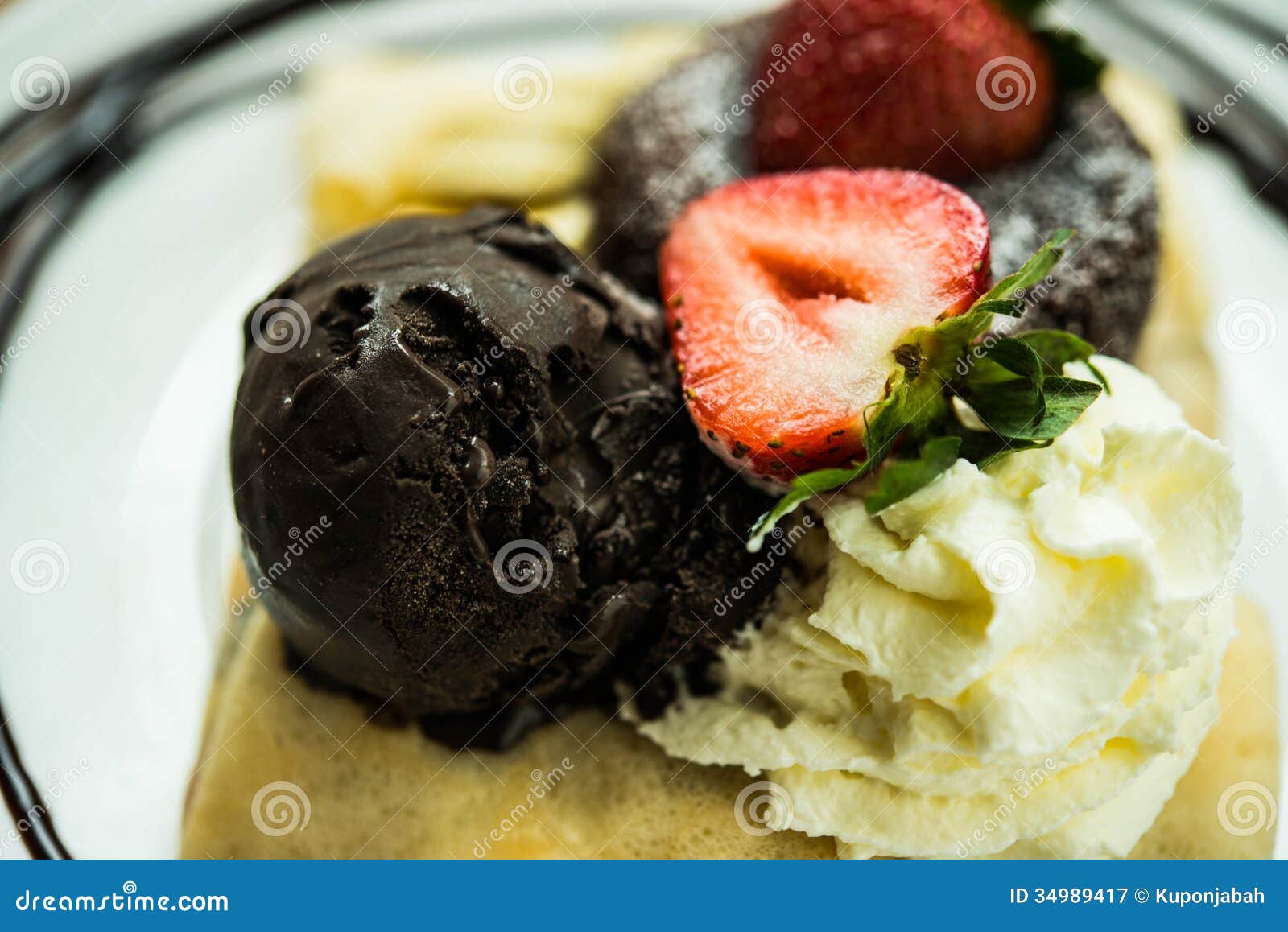 Ice cream stock image. Image of cuisine, sweet, cooking 34989417