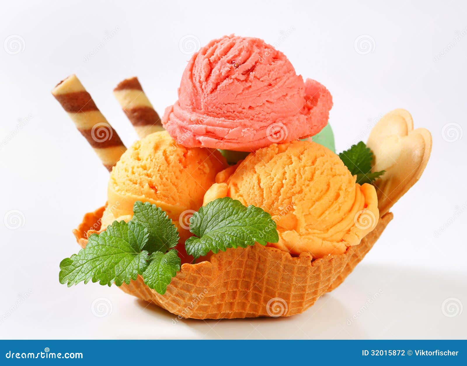Ice cream dessert stock photo. Image of cherry, shot 32015872