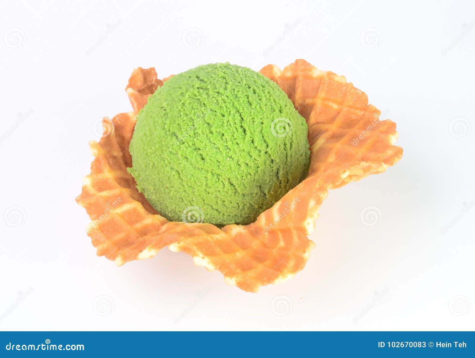 Ice Cream. Green Tea Ice Cream on a Background Stock Image Image of