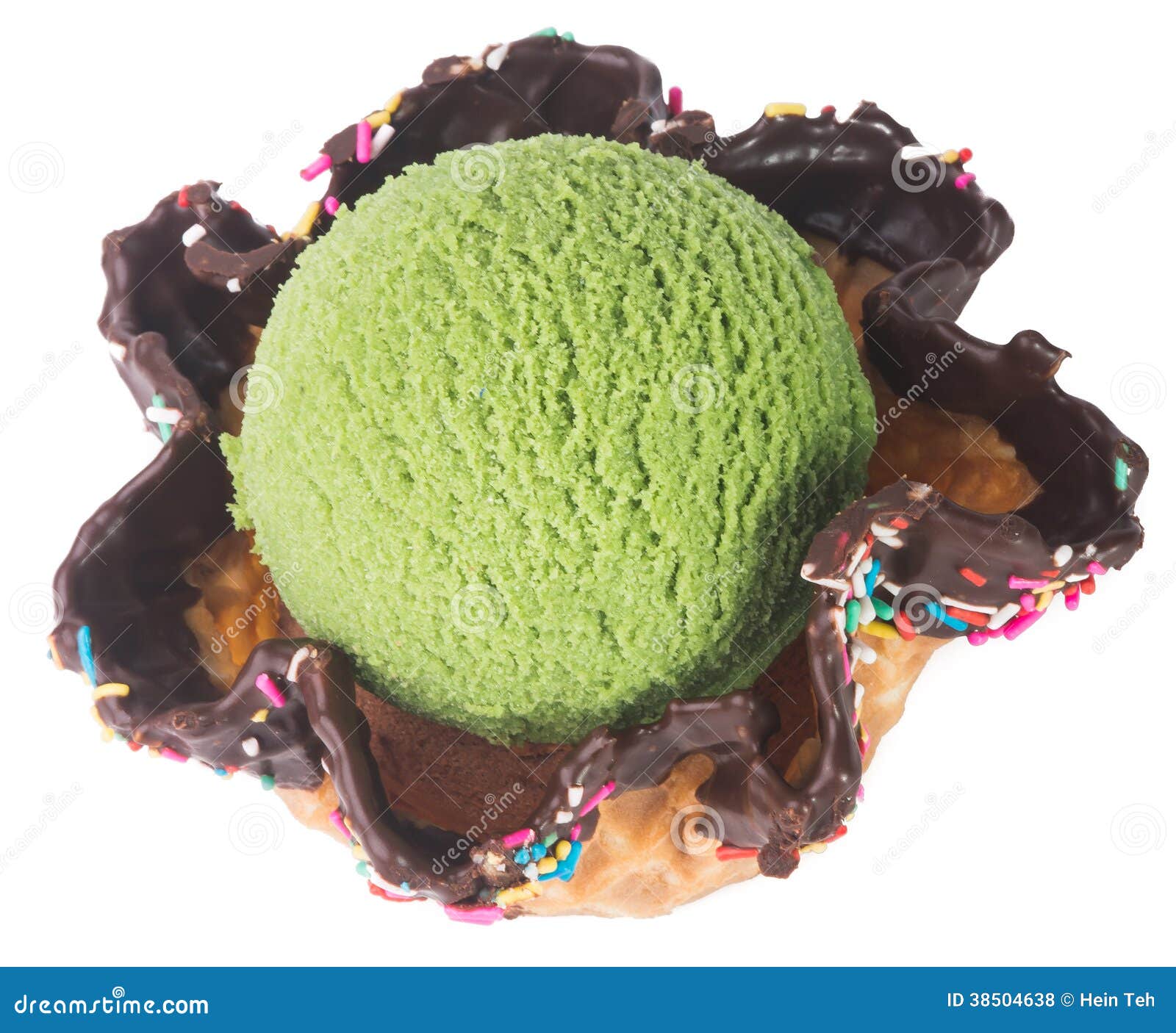Ice Cream. Green Tea Ice Cream on a Background Stock Photo Image of