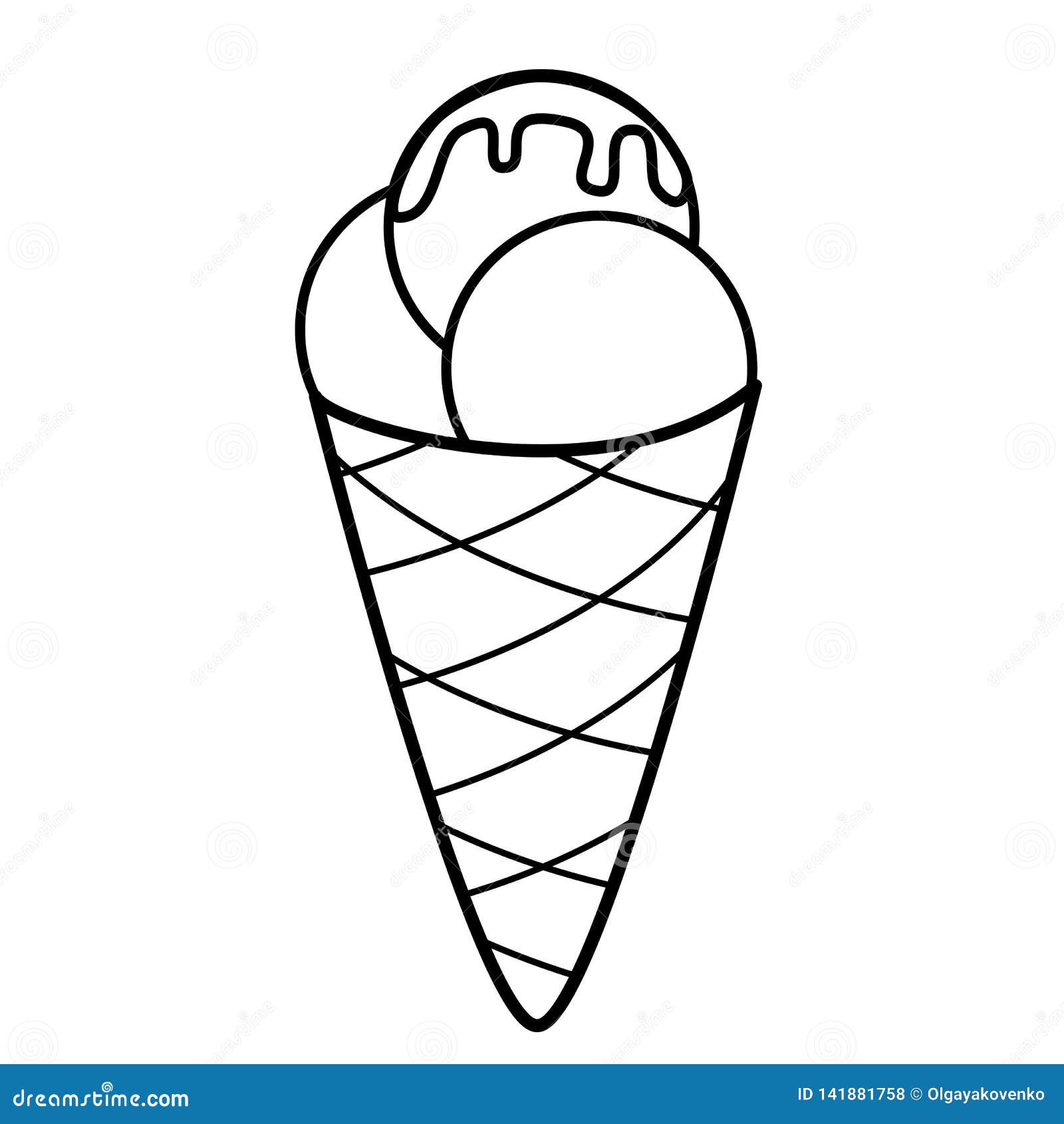 Grunge sticker tattoo style ice cream character Vector Image