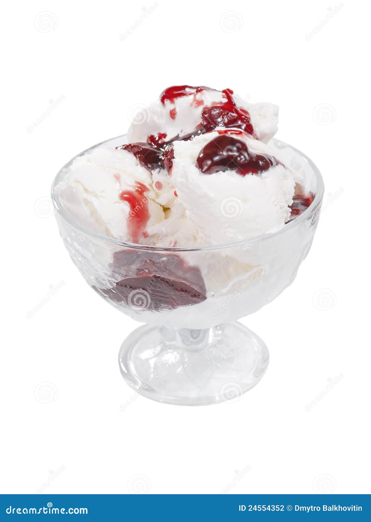 Ice cream with jam stock photo. Image of icecream, refreshment 24554352