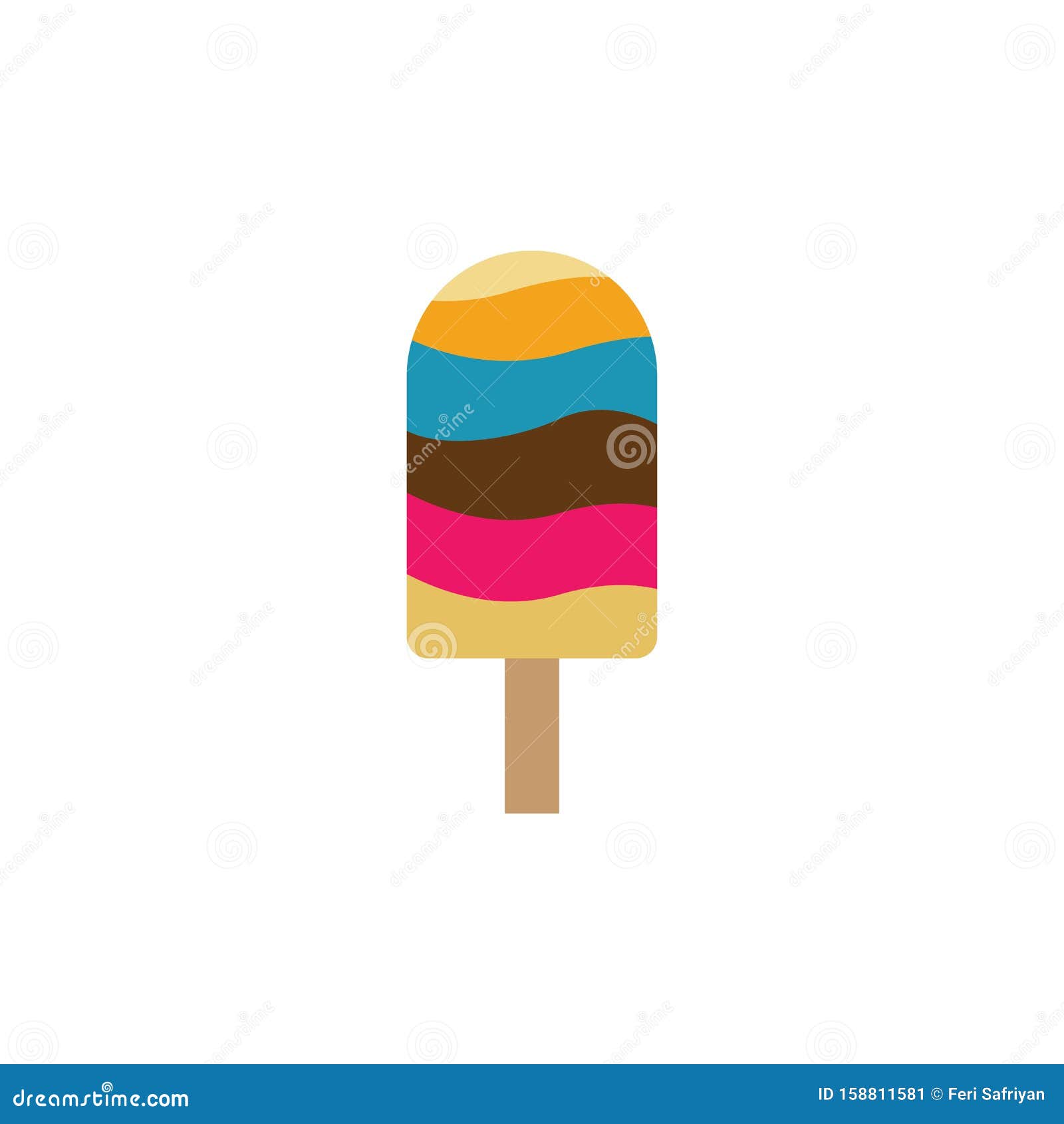 Ice cream logo icon stock vector. Illustration of delicious - 158811581