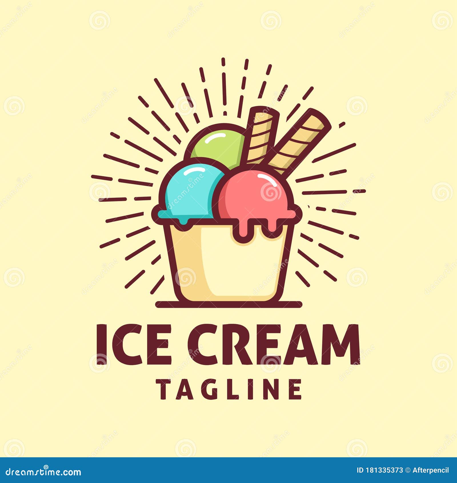 Ice Cream Color Logo Design Vector Template Stock Illustration - Download  Image Now - Ice Cream, Logo, Ice Cream Cone - iStock