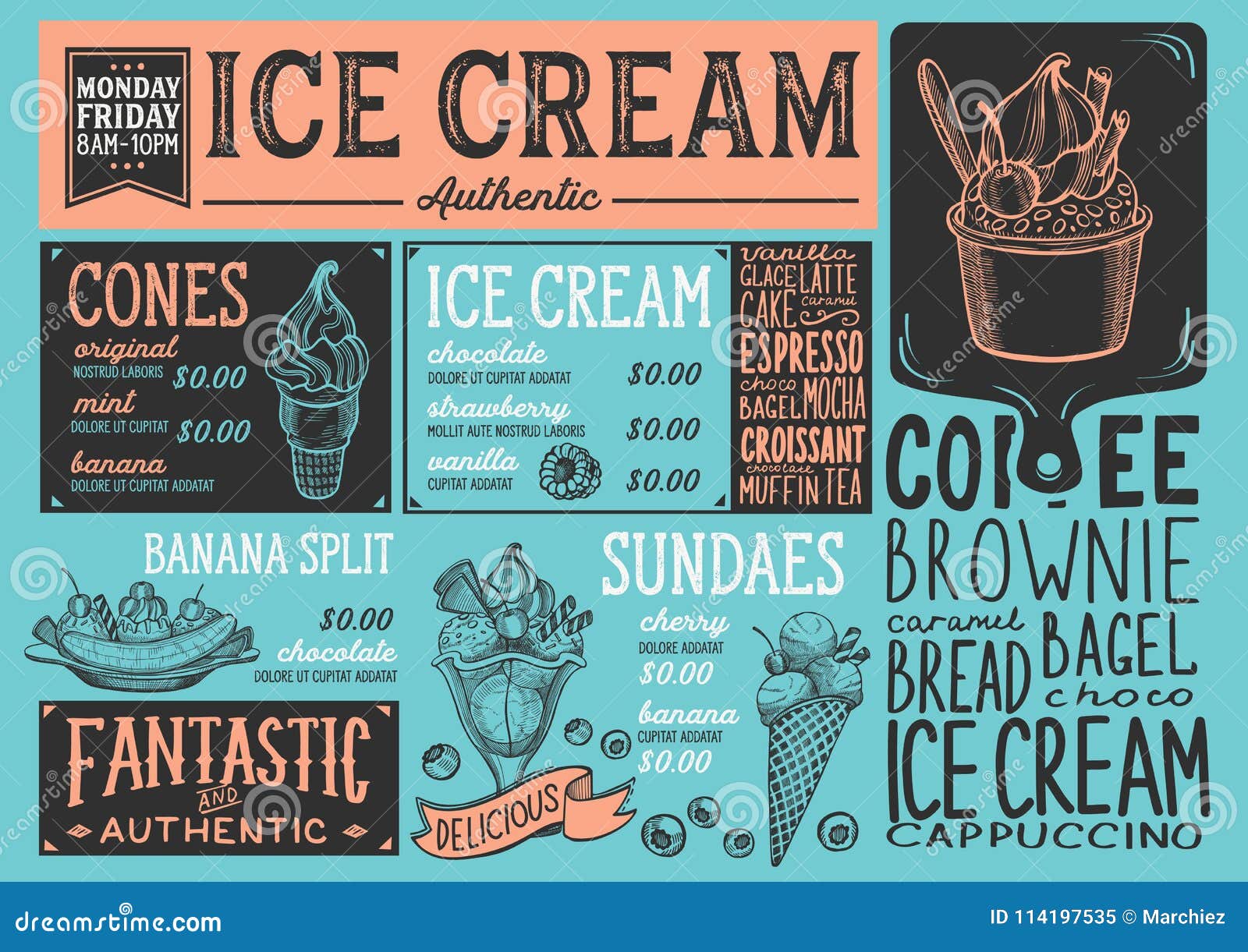 Menu Restaurant Ice Cream Stock Illustrations 14,782 Menu Restaurant