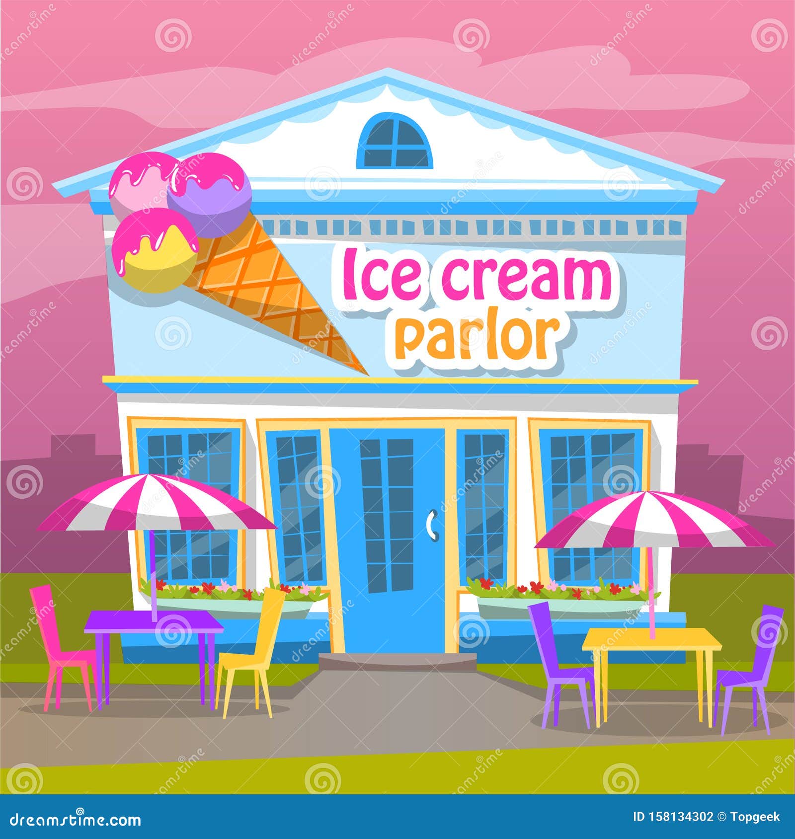 Ice Cream Parlor Stock Illustrations – 1,673 Ice Cream Parlor