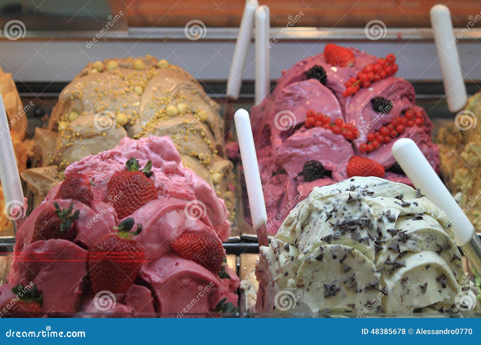 Ice cream parlor stock photo. Image of counter, bunch 48385678