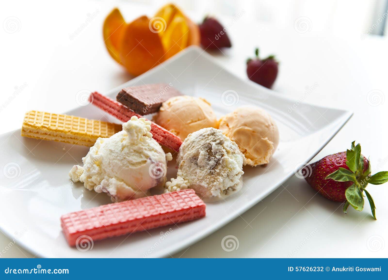 Ice Cream Platter stock photo. Image of flavour, sweet 57626232