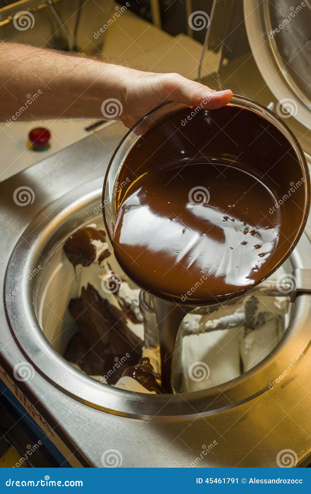 Ice cream preparation stock image. Image of dessert, texture 45461791