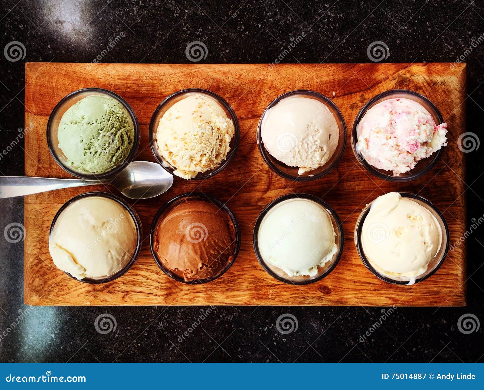 Ice Cream Sampler Flight stock image. Image of dessert 75014887