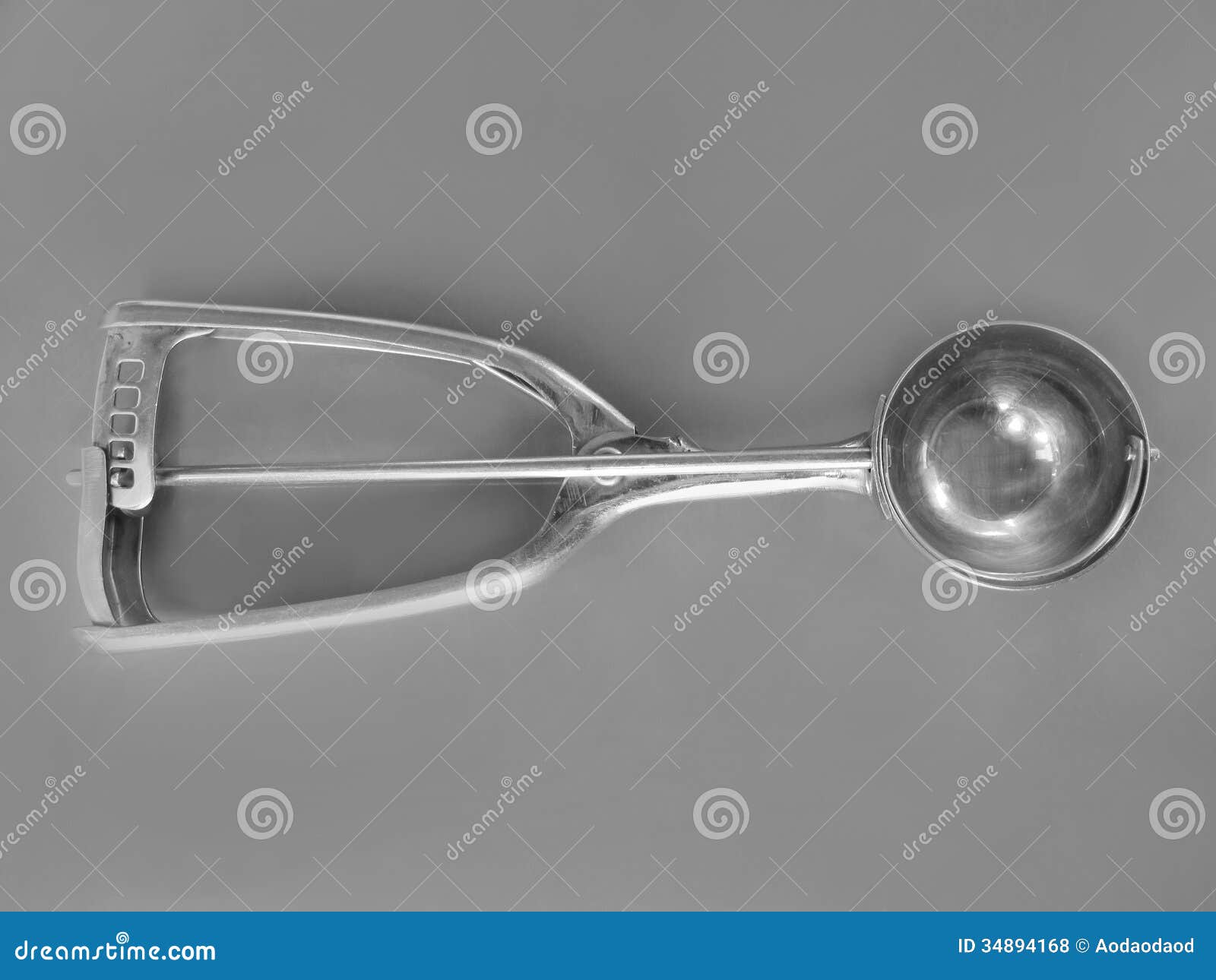 Ice cream scoop, spoon stock photo. Image of cream, gray 34894168