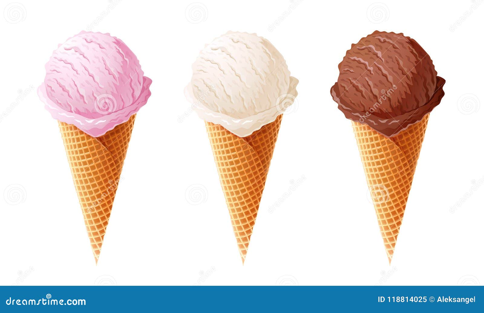 ice cream. set of summer sweetness.