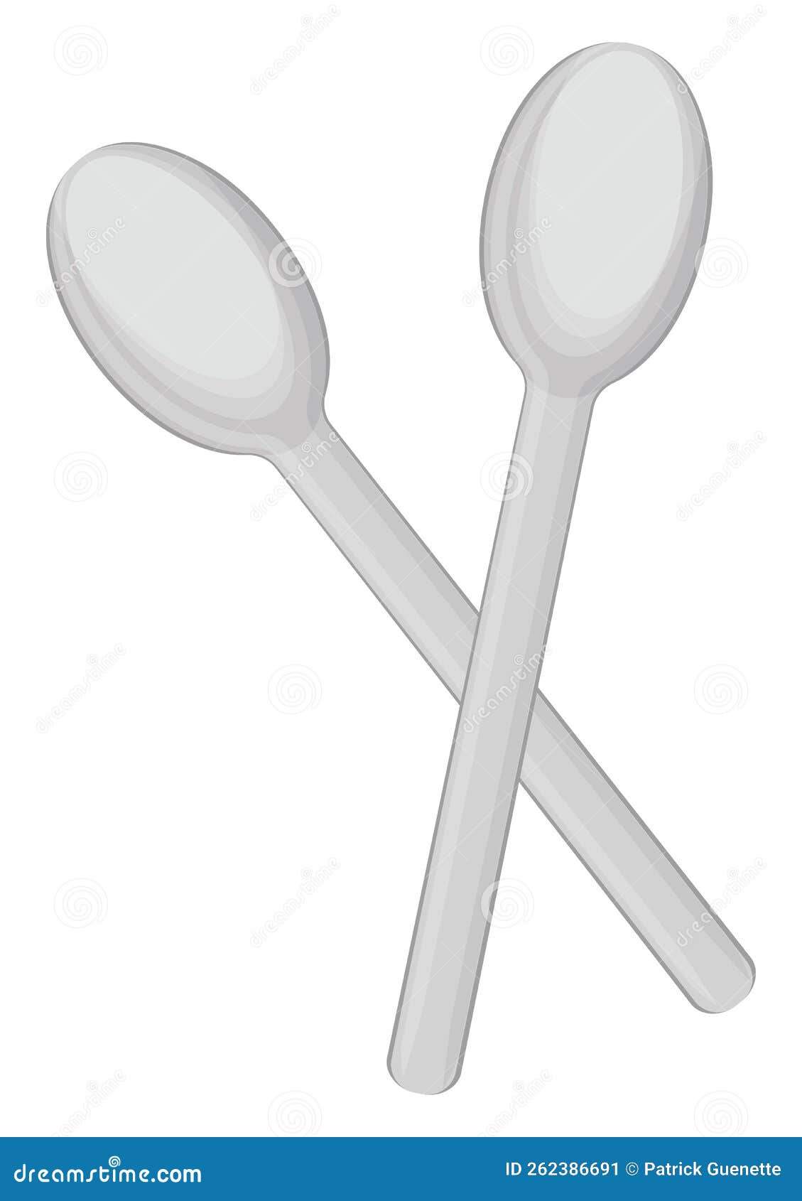 Ice cream spoons, icon stock vector. Illustration of drawn 262386691