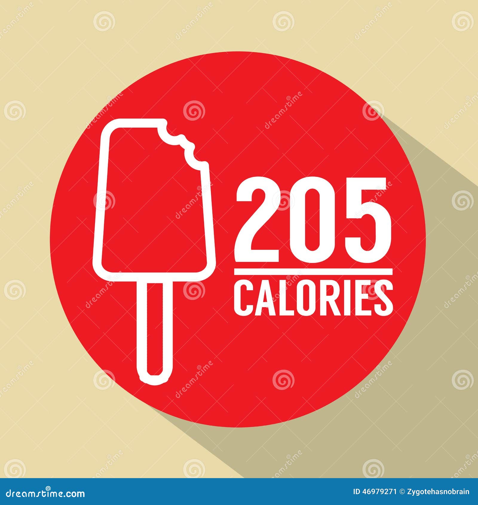 Ice Cream Stick 205 Calories Symbol Stock Illustration Illustration
