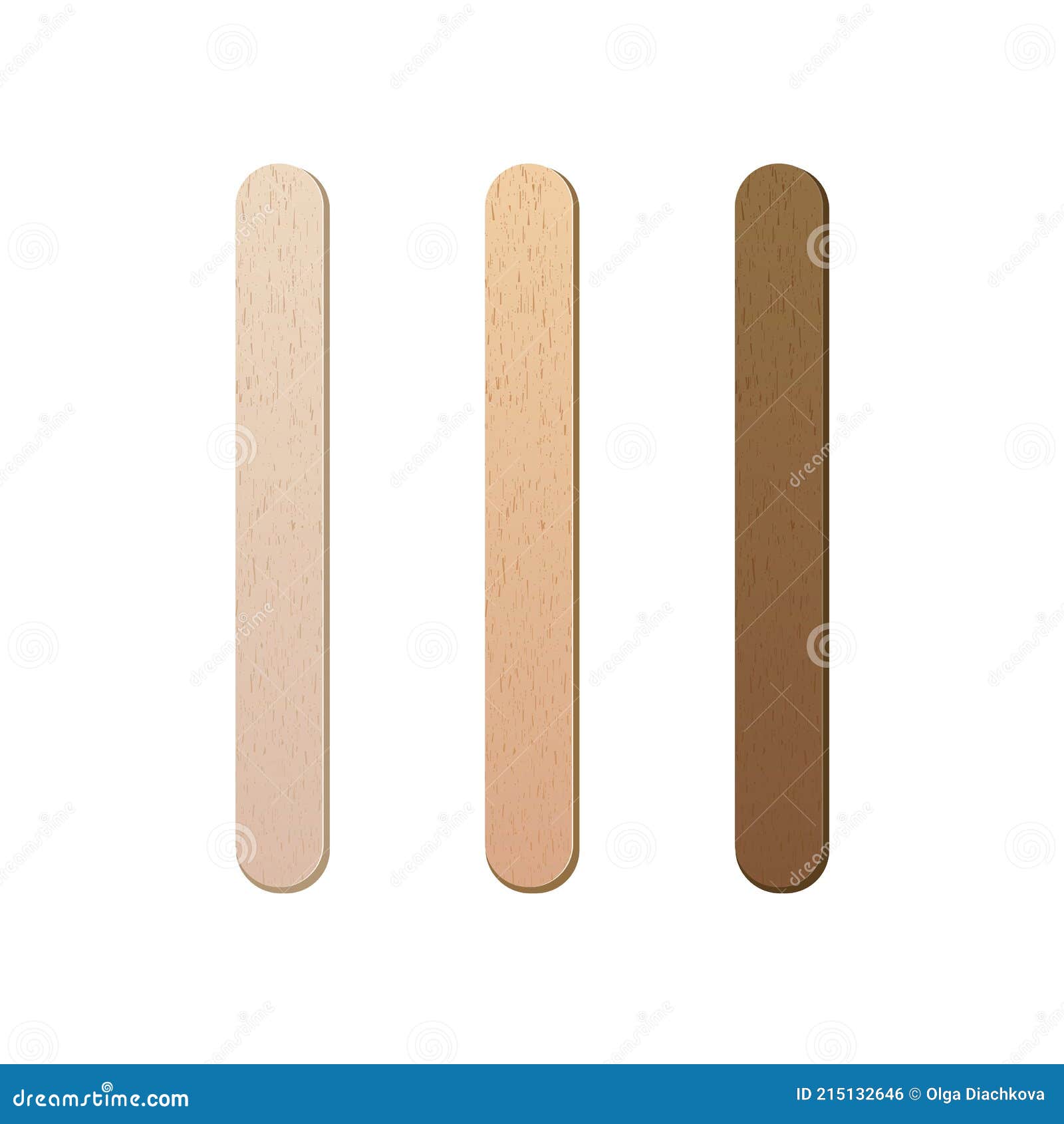 ice cream stick set realistic style