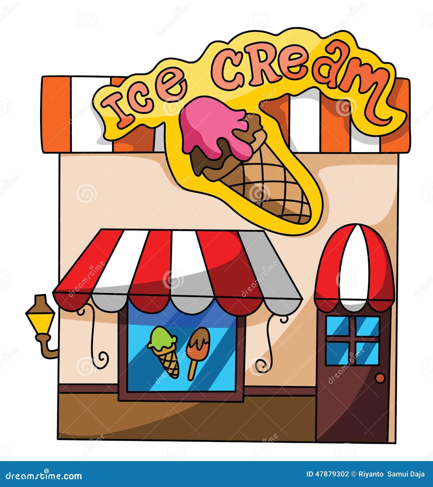 Ice Cream Store stock vector. Illustration of delicious 47879302