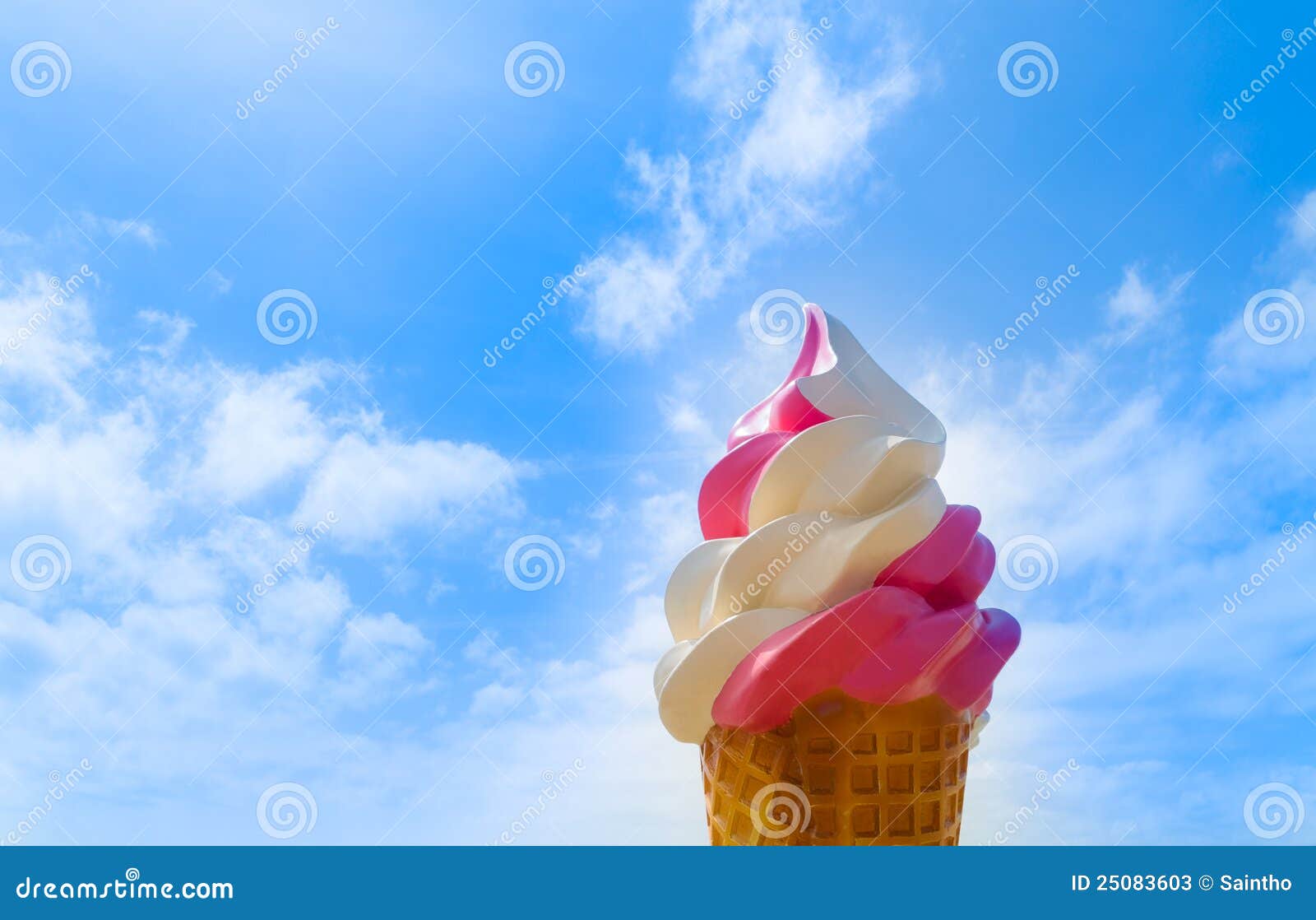 Ice cream sun and blue sky stock image. Image of beach 25083603