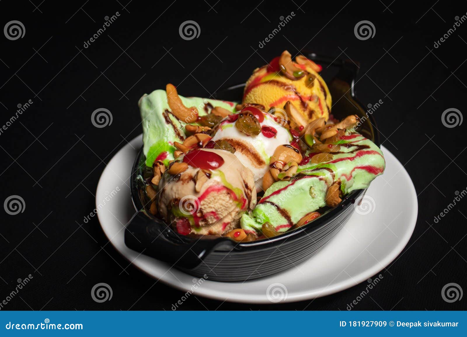 Ice cream stock image. Image of vanilla, pistah, chocolate 181927909