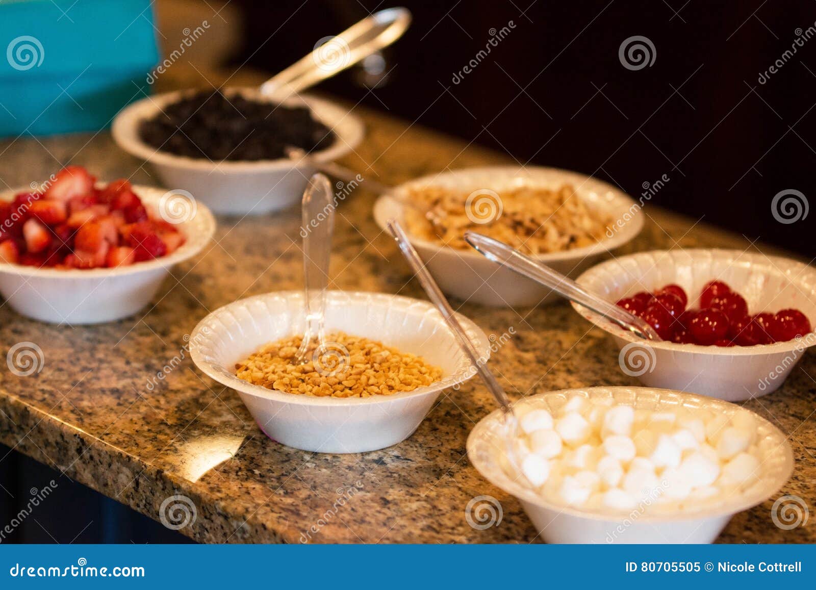 Ice cream toppings stock image. Image of toppings, cream 80705505